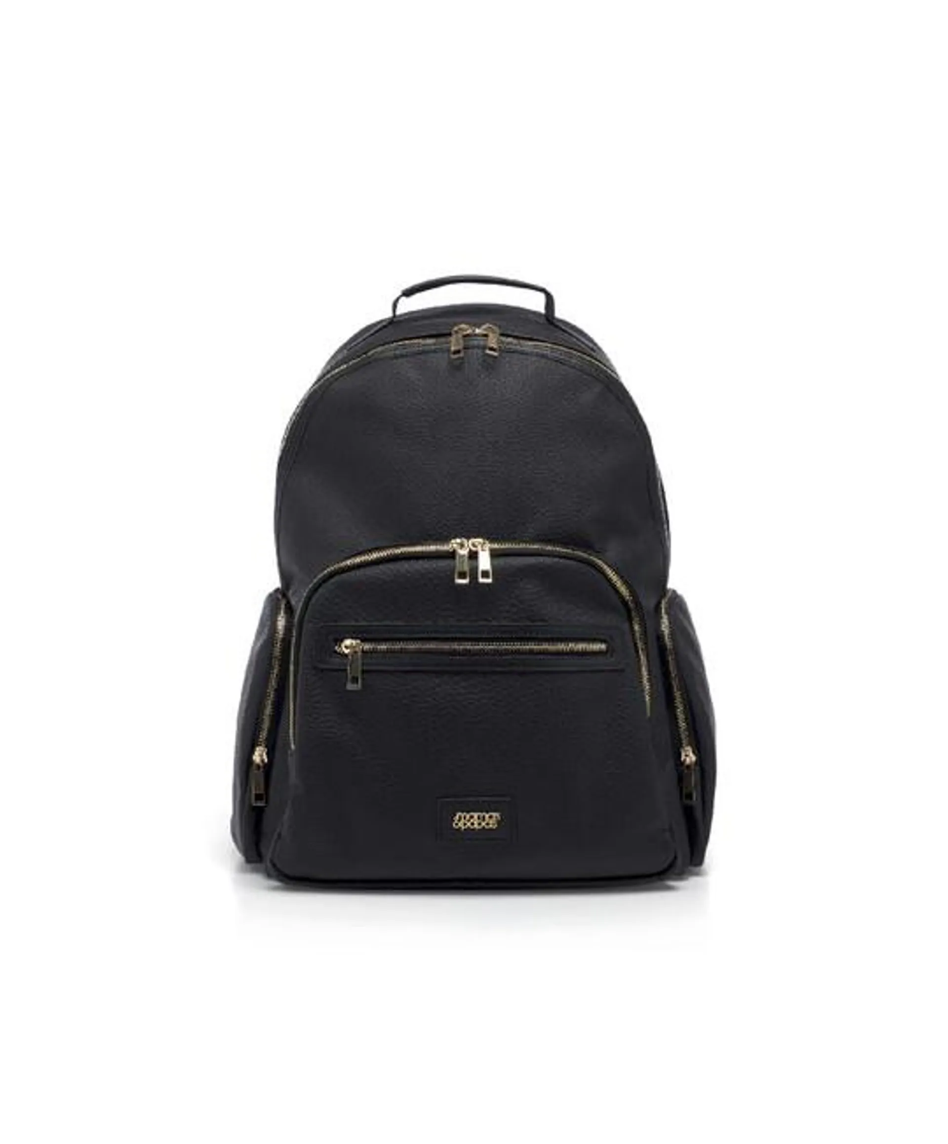 Strada Tumbled Backpack - Black And Gold