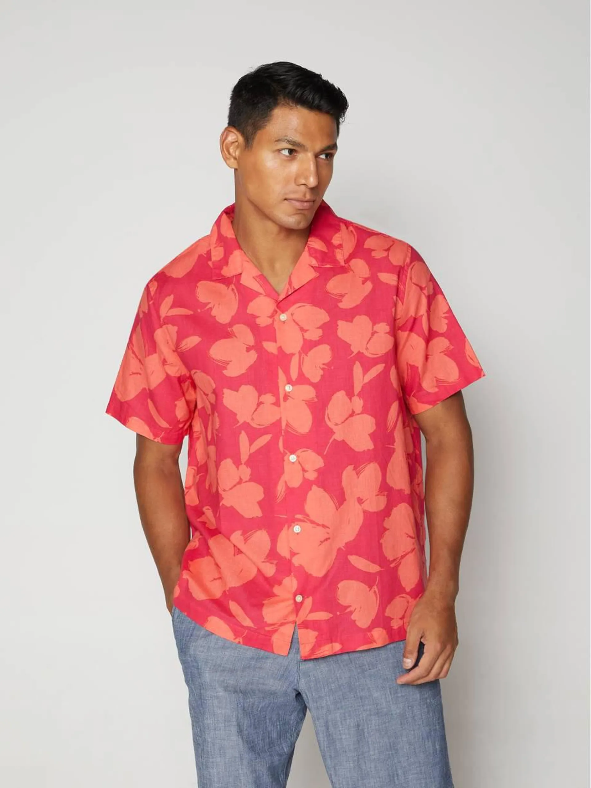 Resort Shirt in Linen-Cotton