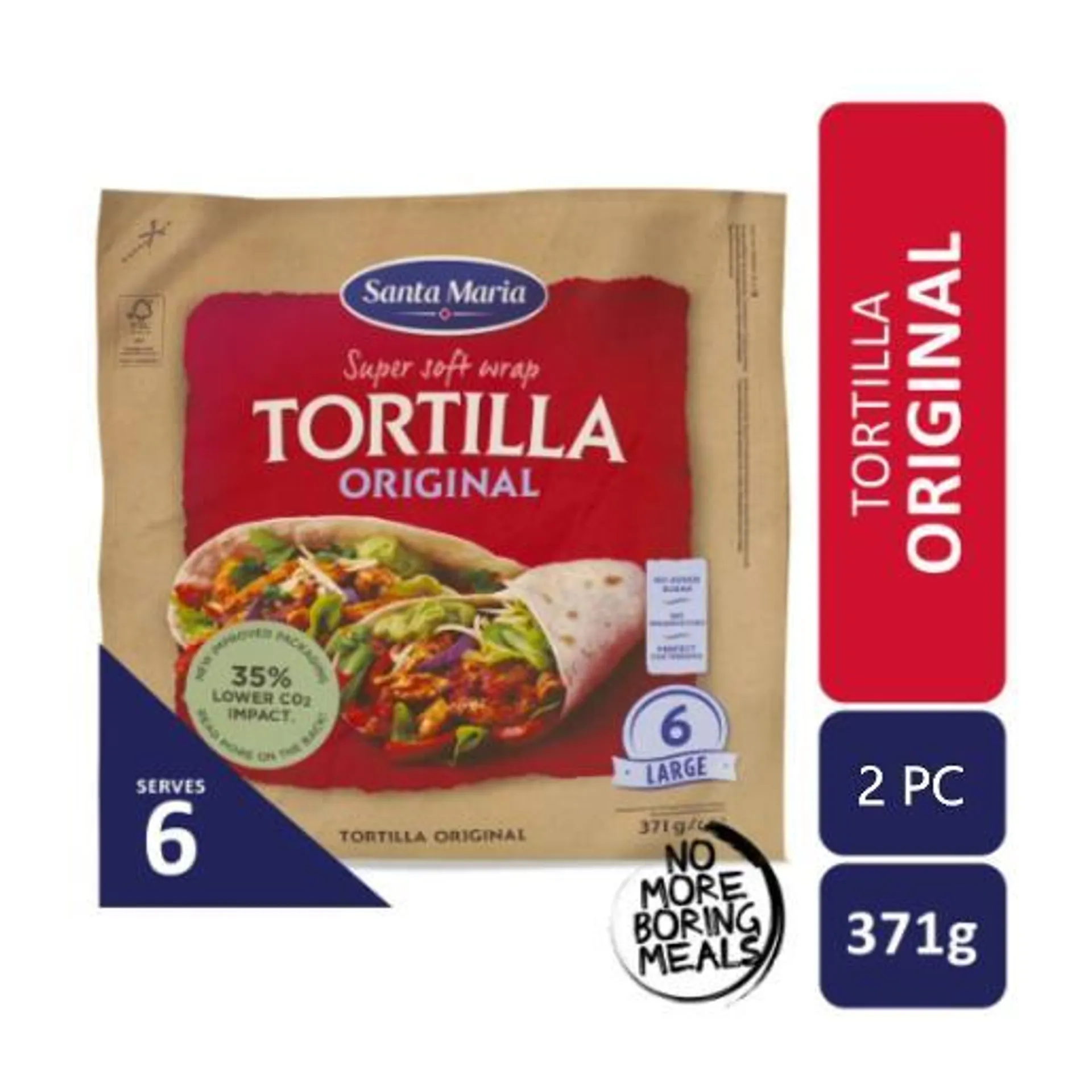 Santa Maria Original Wrap Tortilla 2pc X 371gm