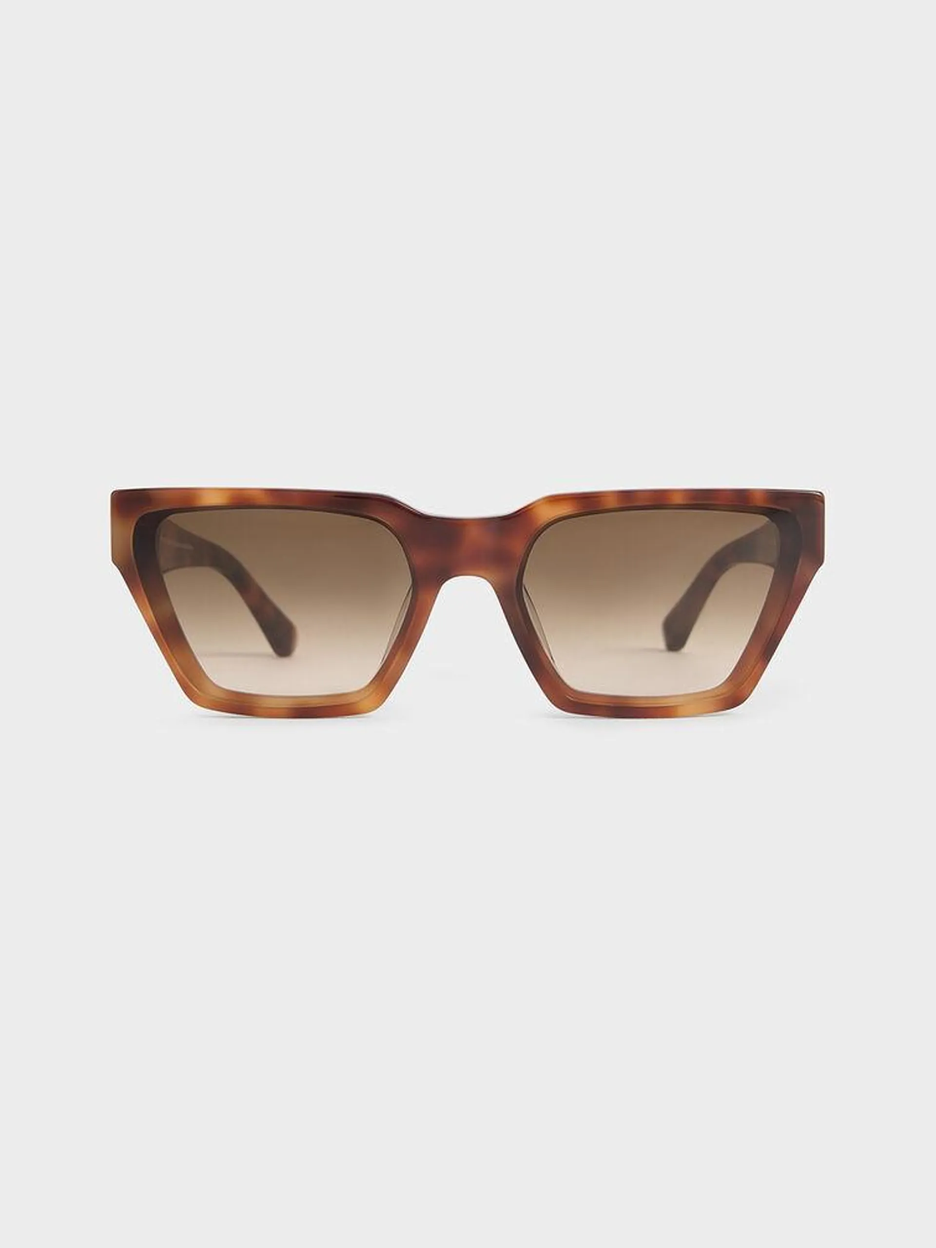 Recycled Acetate Tortoiseshell Angular Sunglasses