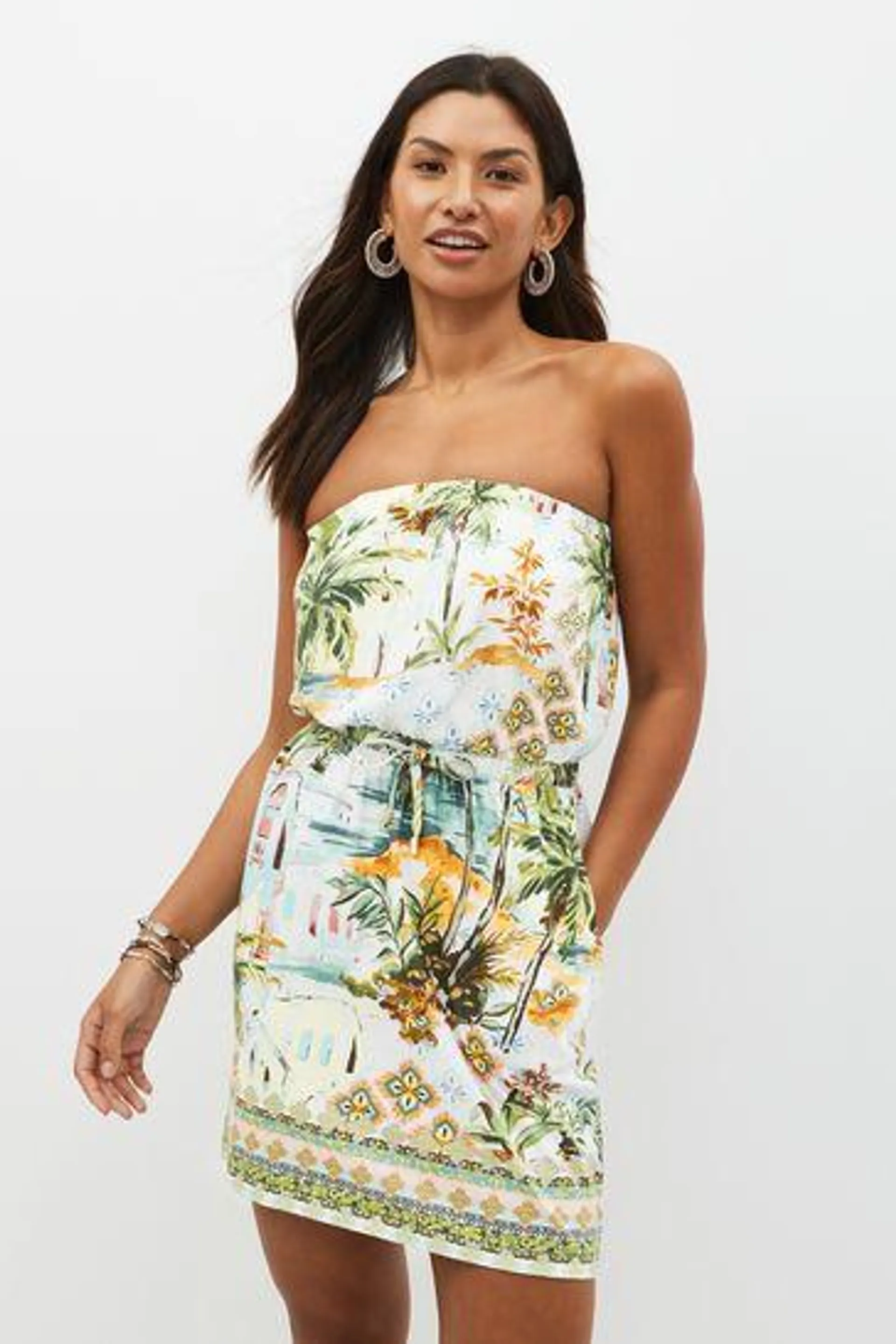 Jersey Bandeau Summer Mini Dress