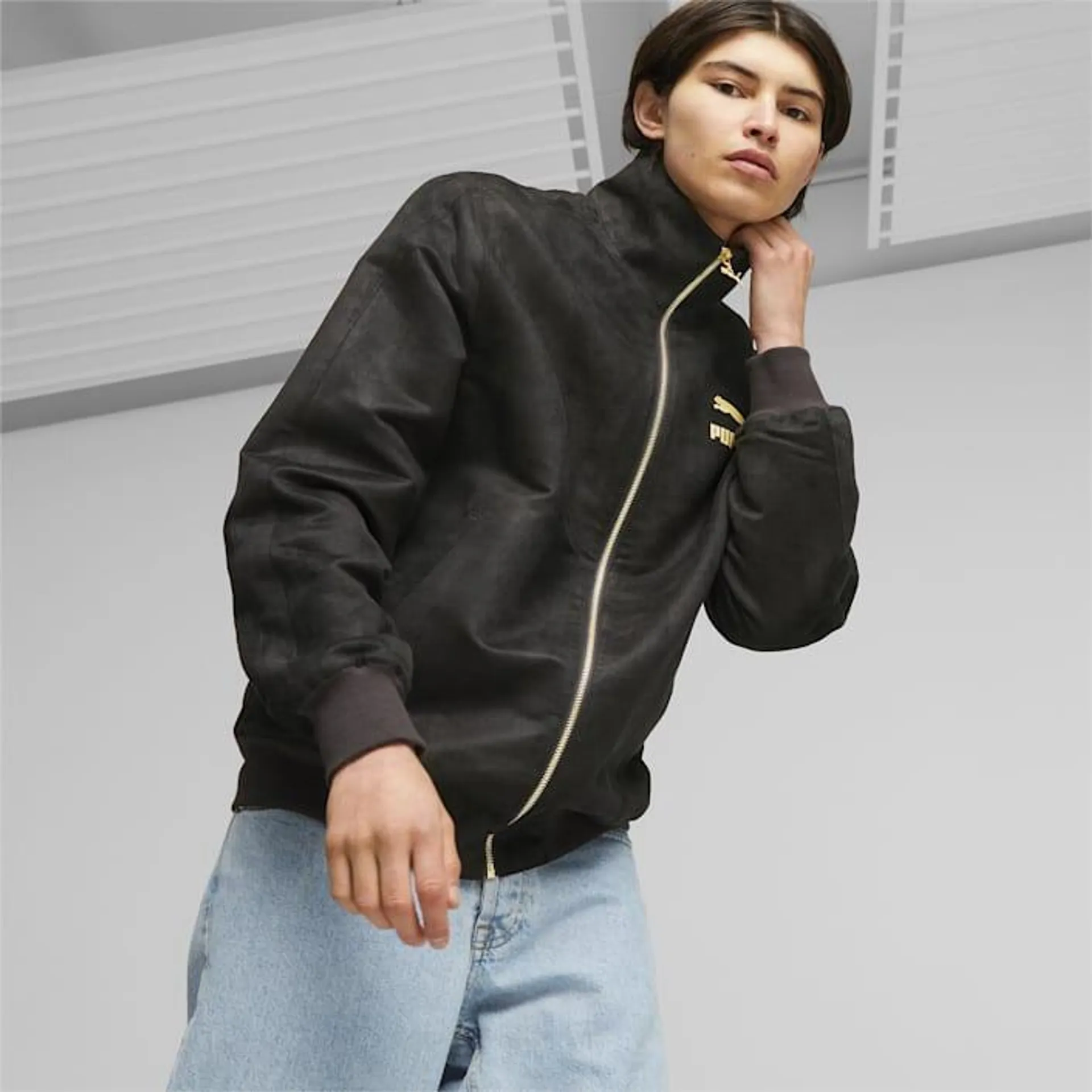 T7 SUEDE Men's Track Jacket