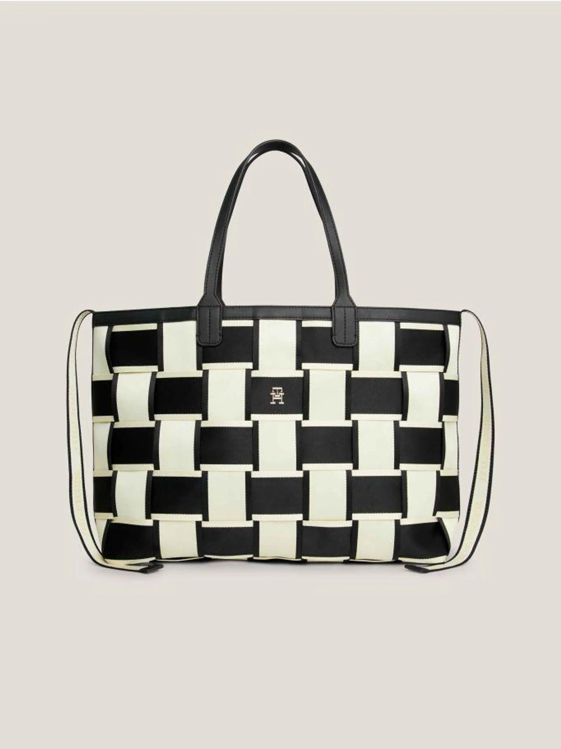 Iconic Contrast Weave Tote Bag