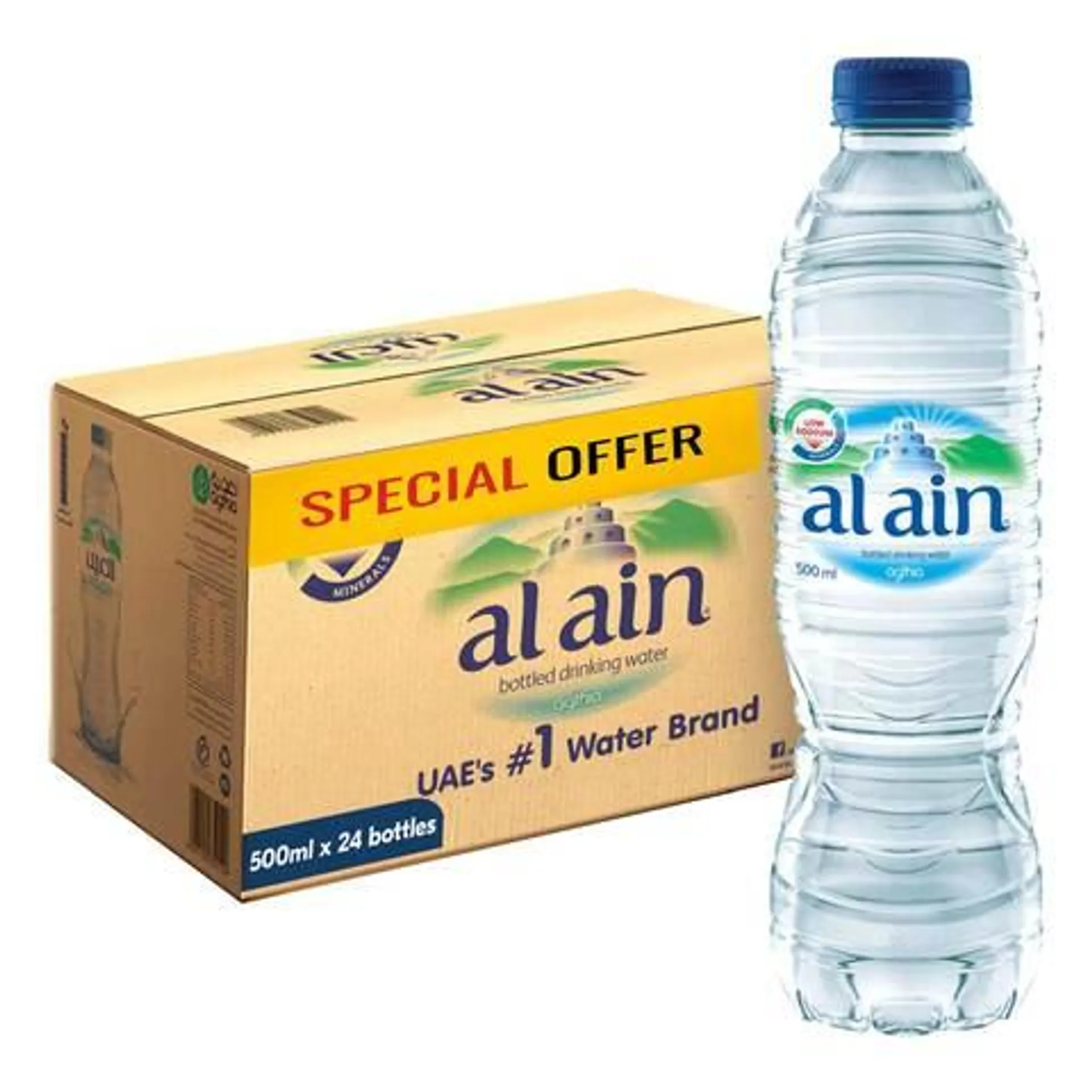 Al Ain Low Sodium Bottled Drinking Water 500ml Pack of 24