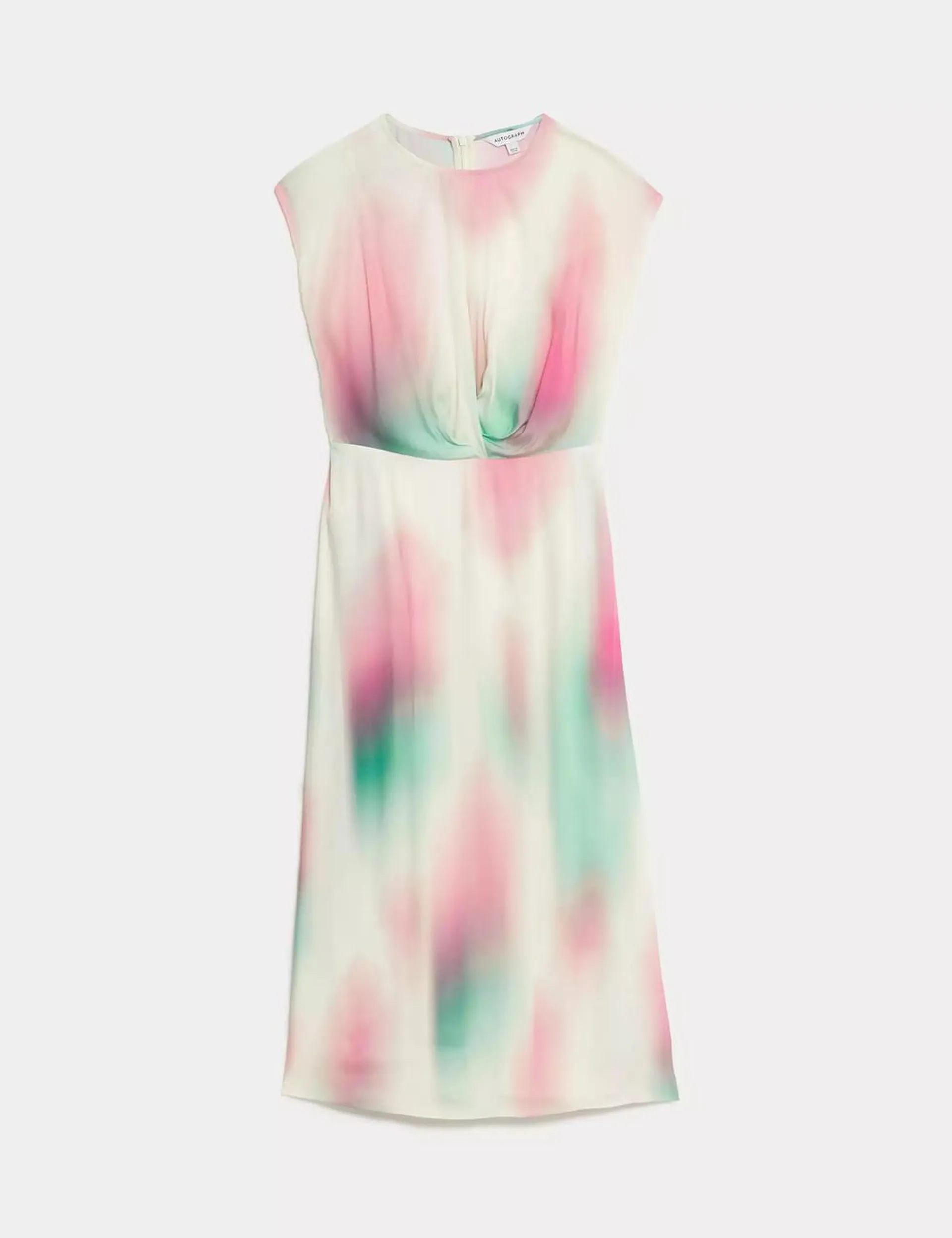 Cupro Rich Ombre Twist Detail Dress