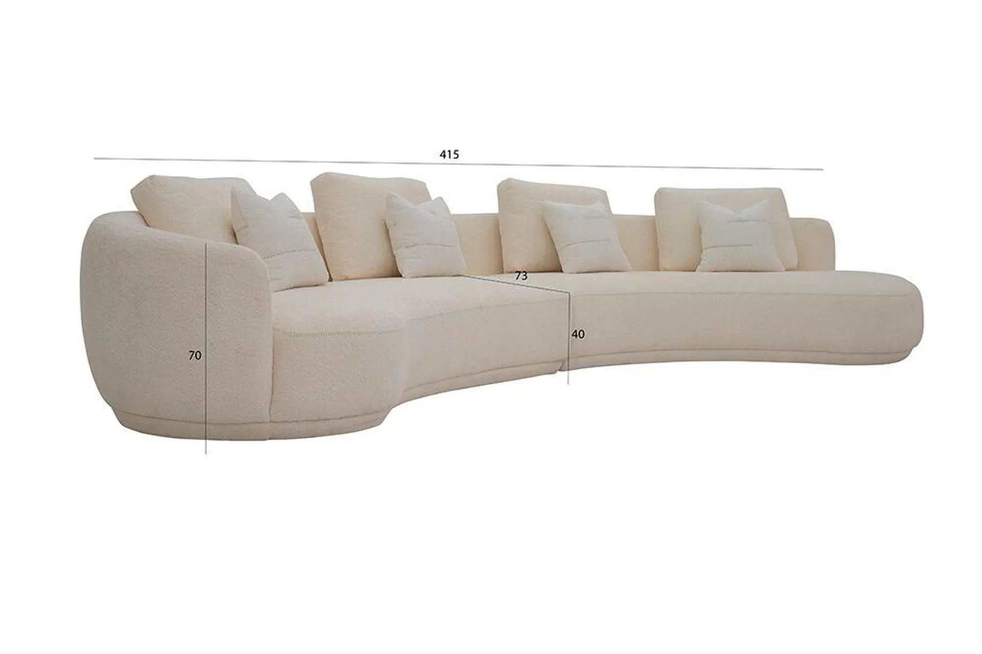 Rosso Corner Sofa – Off White