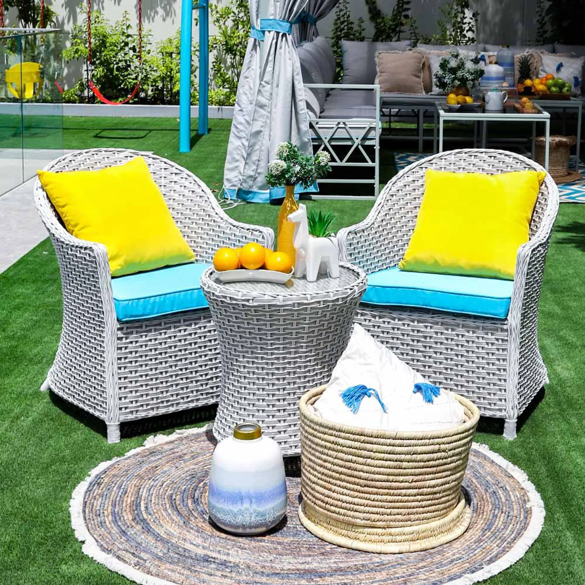 Venus Rattan 2-Seater Coffee Set with Table