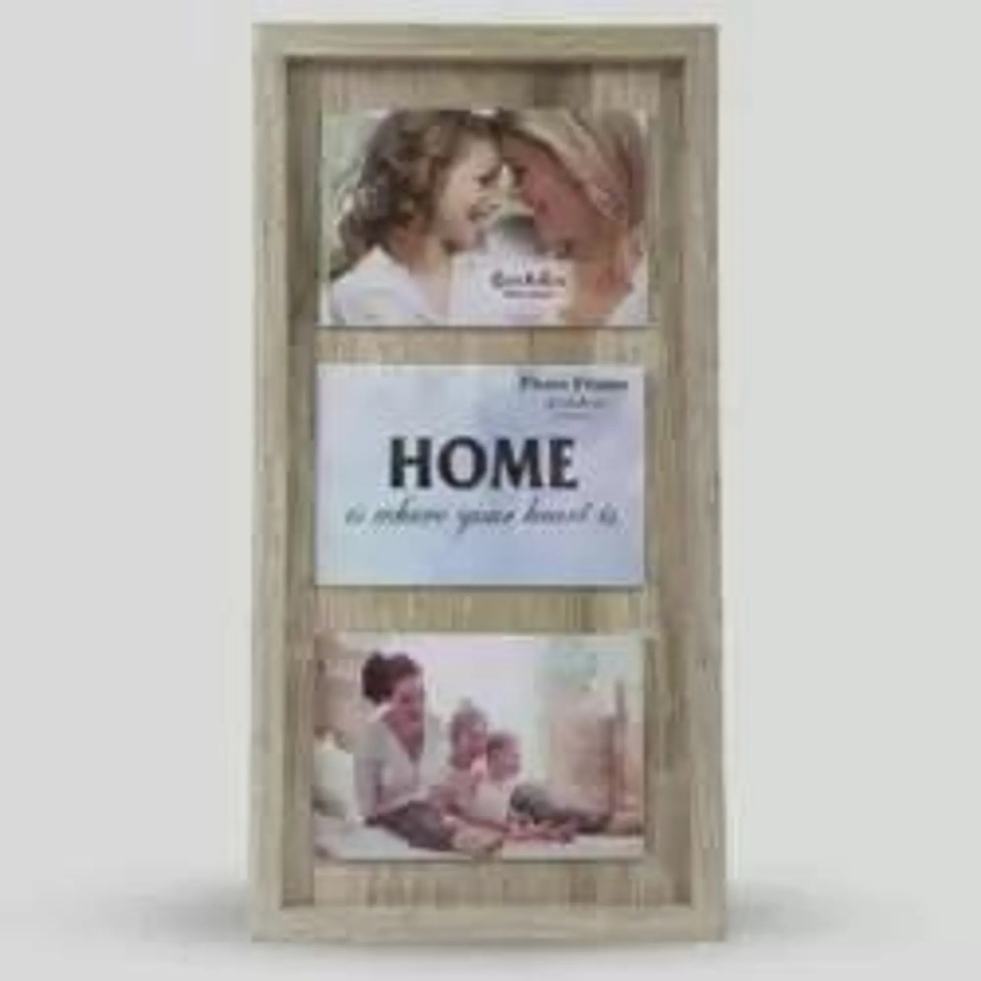 Solid Wood Molding Photo Frame without Cover- 3 Photos Place in 1 Frame Brown Color