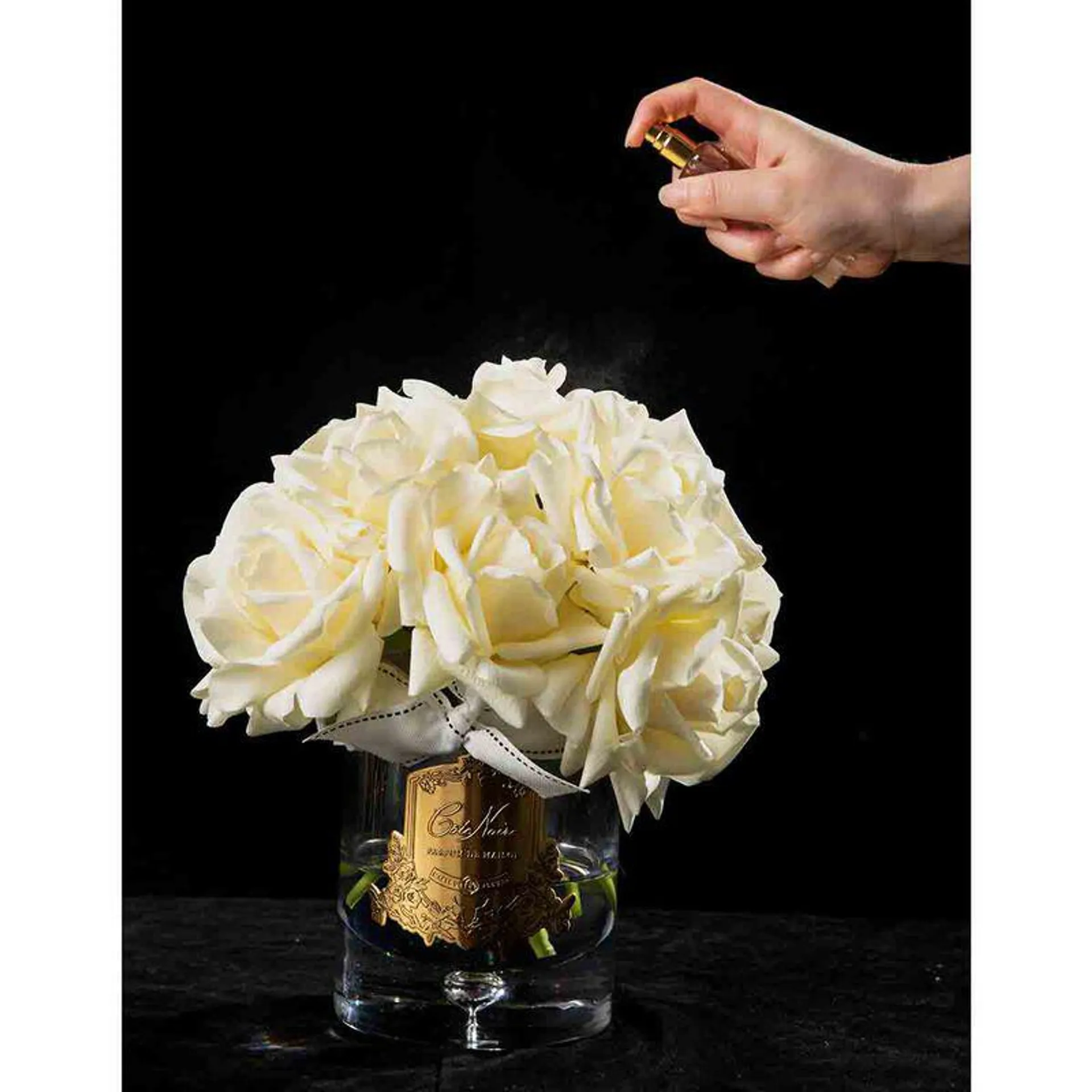 Home Diffuser Grand Rose Bouquet Champagne Rink Box with Gold Badge