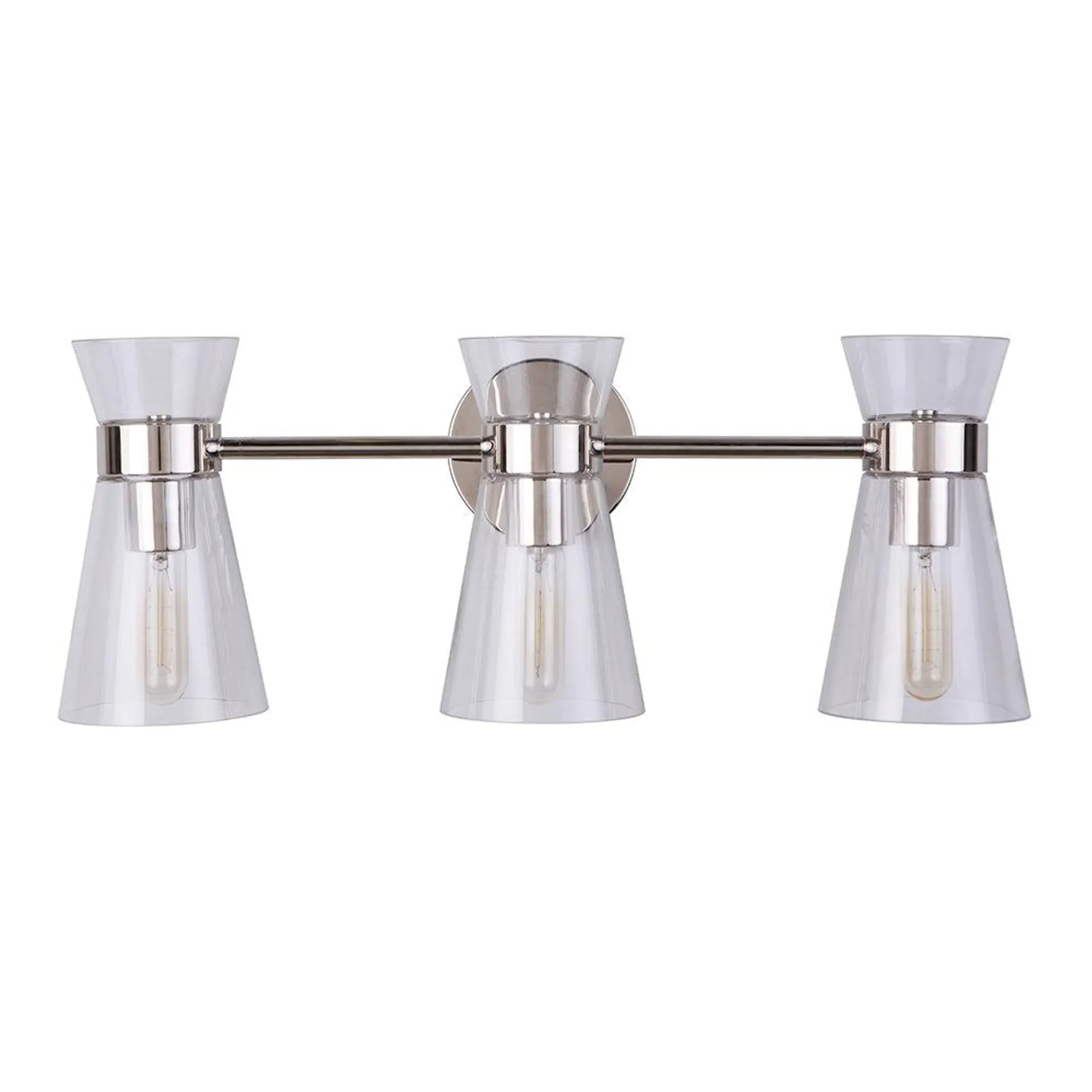 Alicia 3 Light Vanity - Polished Nickel
