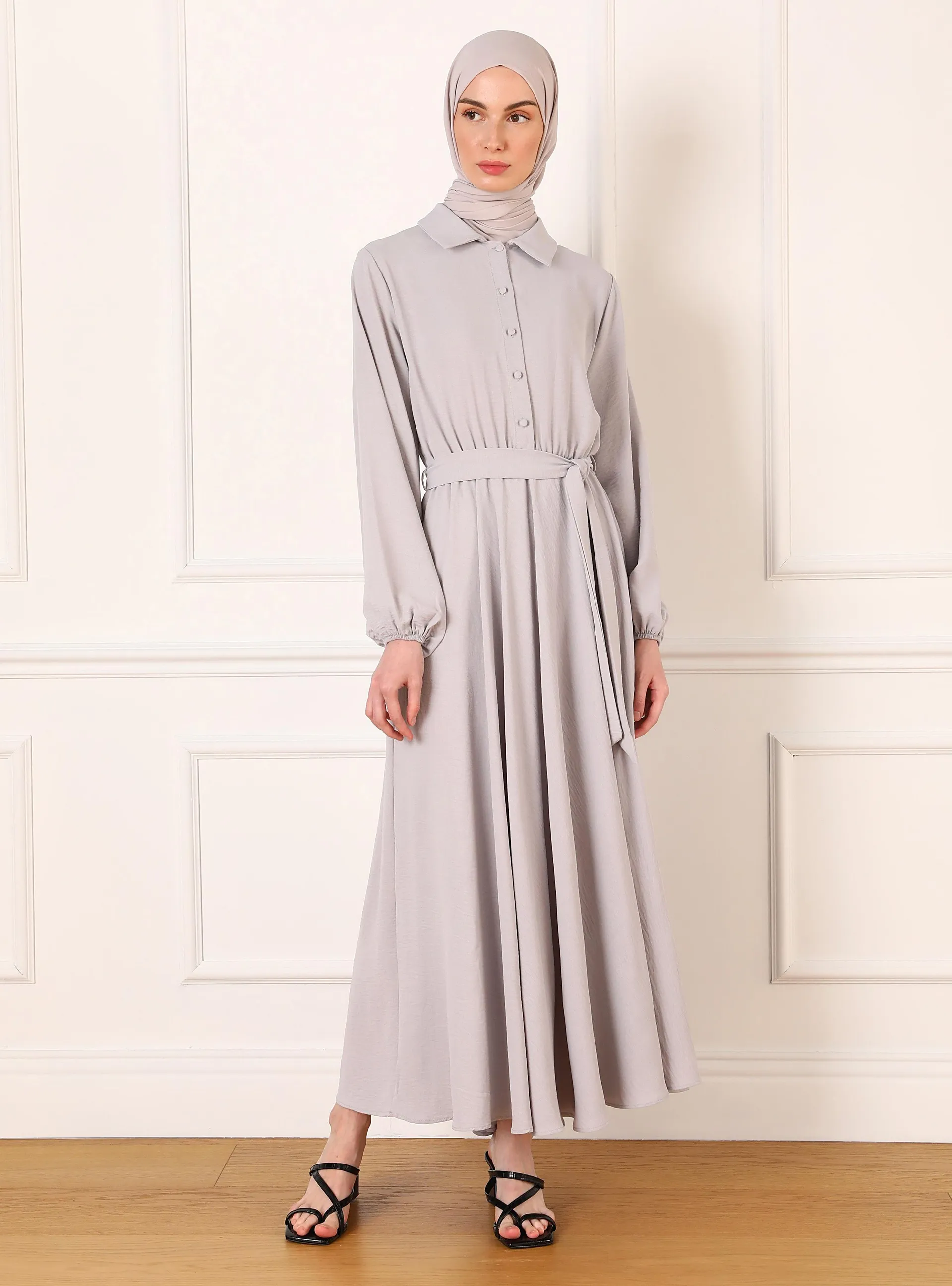 Silver color - Modest Dress