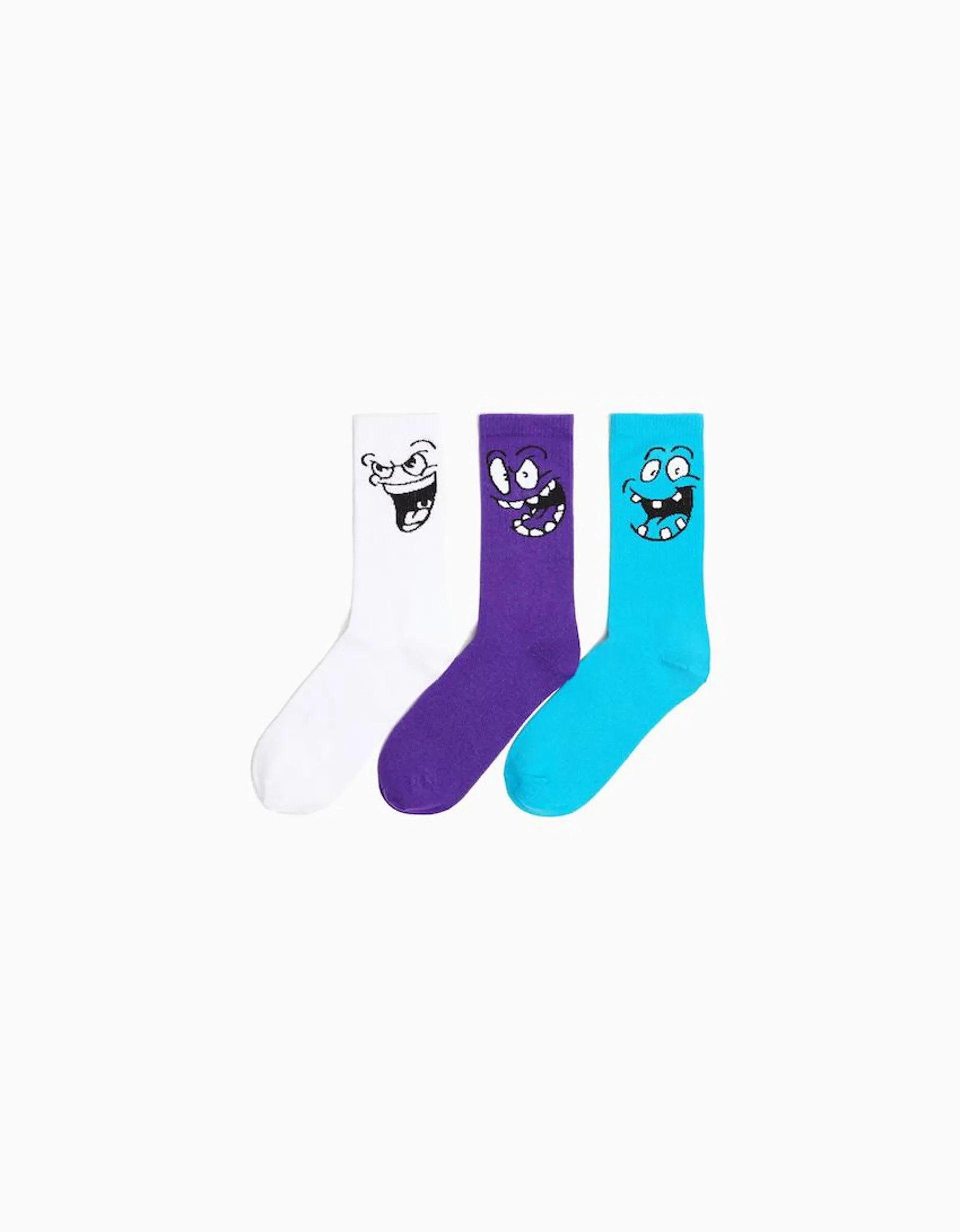 Pack of 3 pairs of printed socks