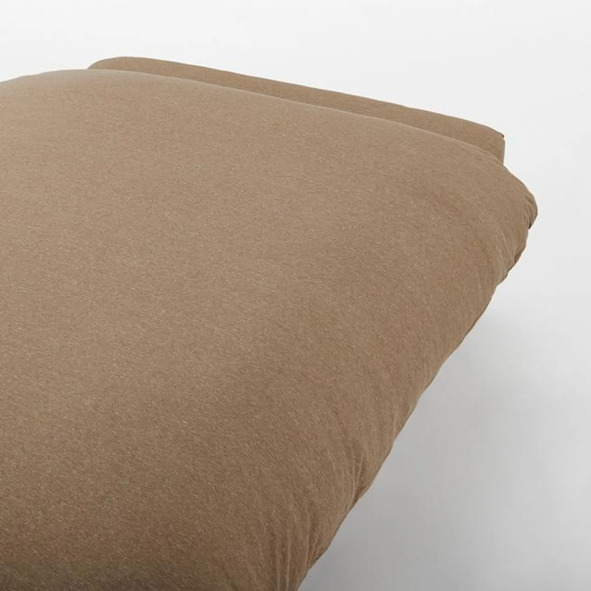 Organic Cotton Jersey Heather Finish Stretchable Duvet Cover, King ,W 255 X L 215 cm, MiddleEast Spec