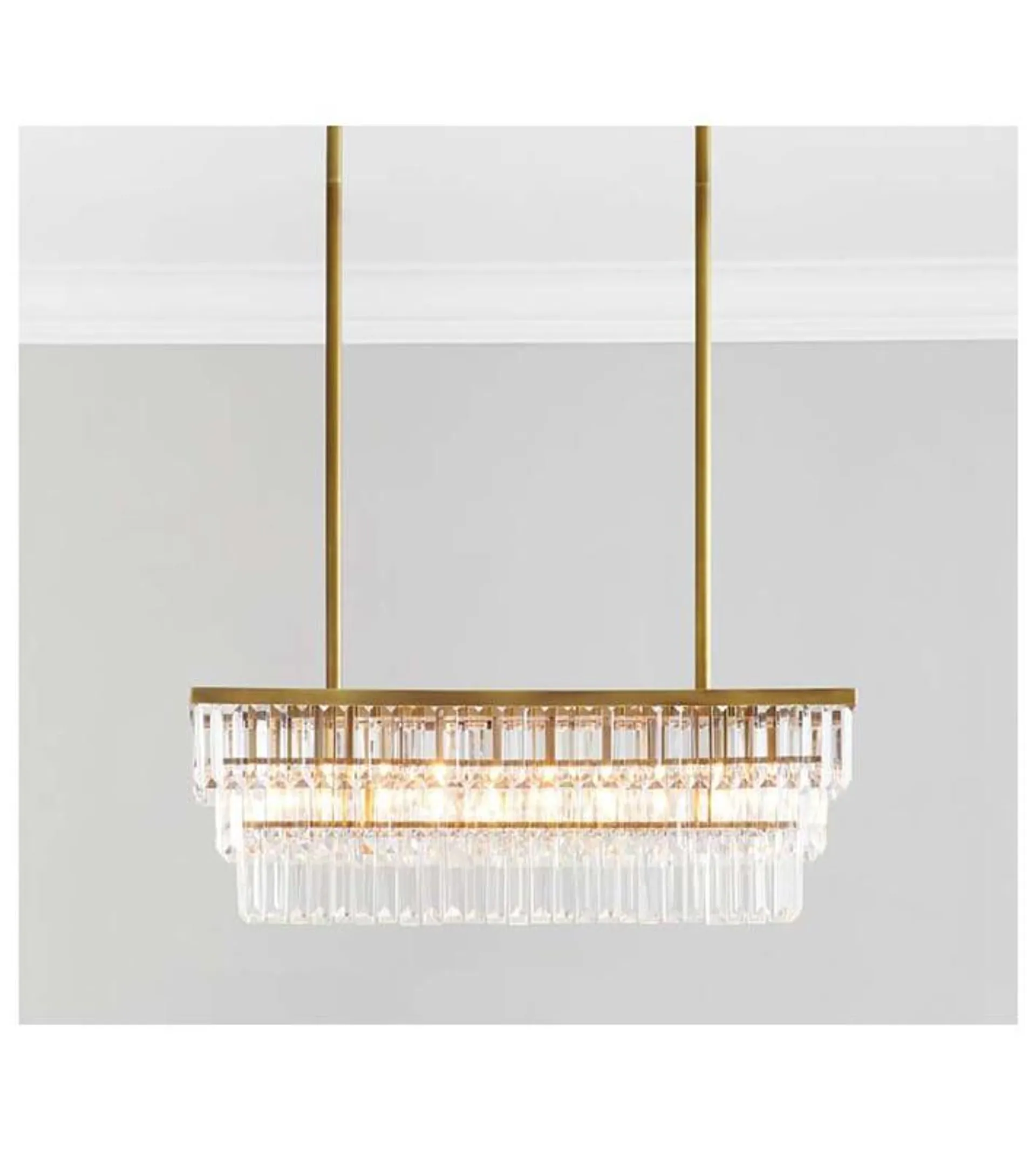Gemma Crystal Rectangle Chandelier