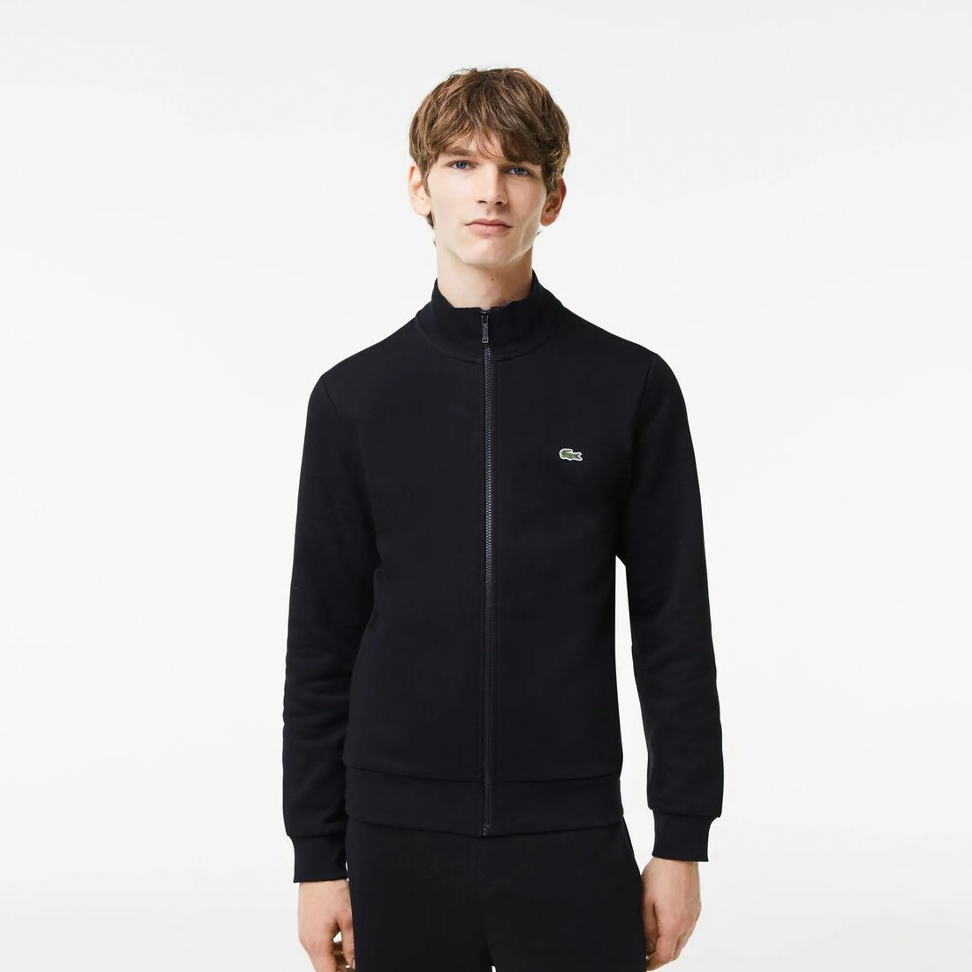 Men's Lacoste Regular Fit Brushed Fleece Zippered Jogger Sweatshirt