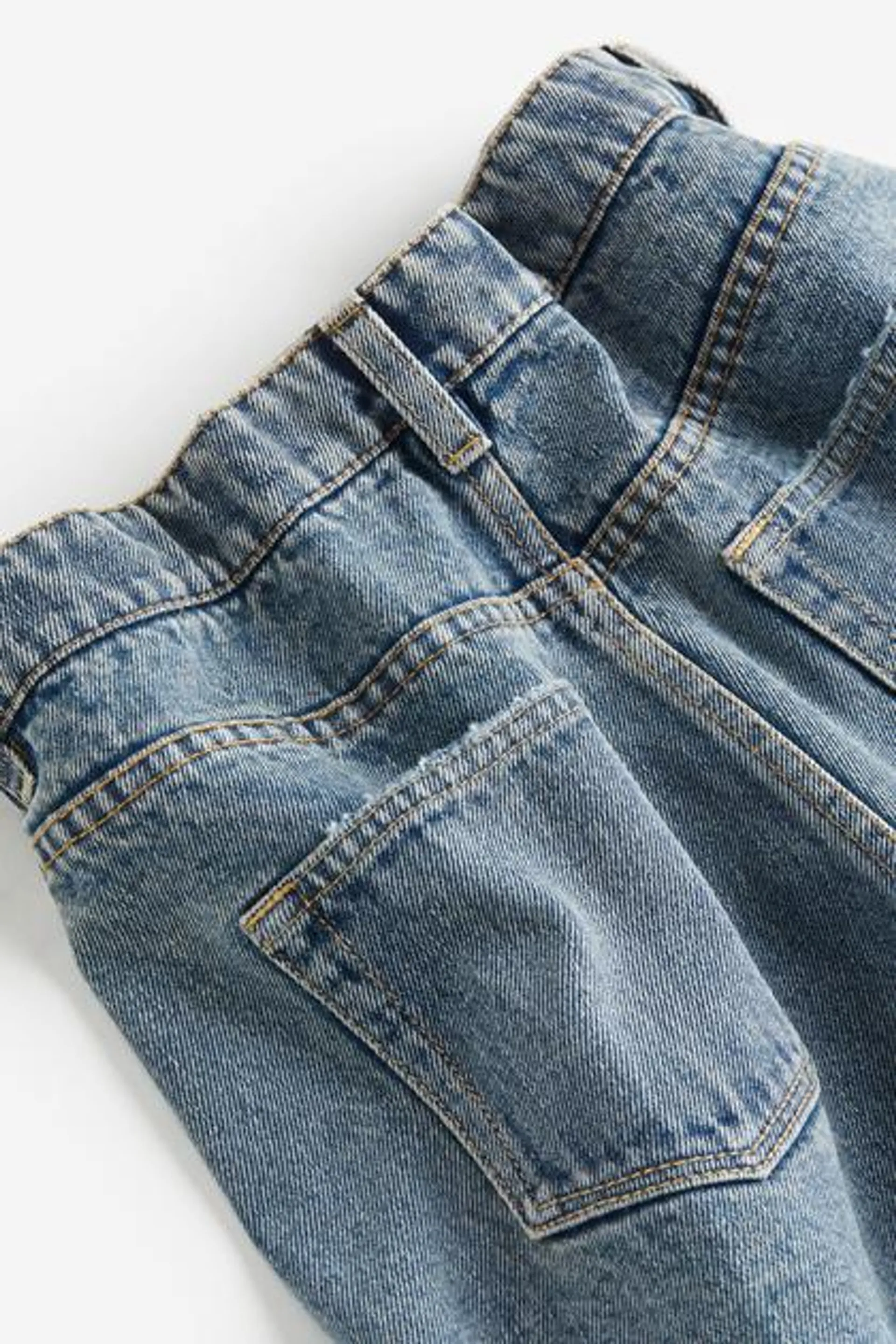 Beaded denim shorts