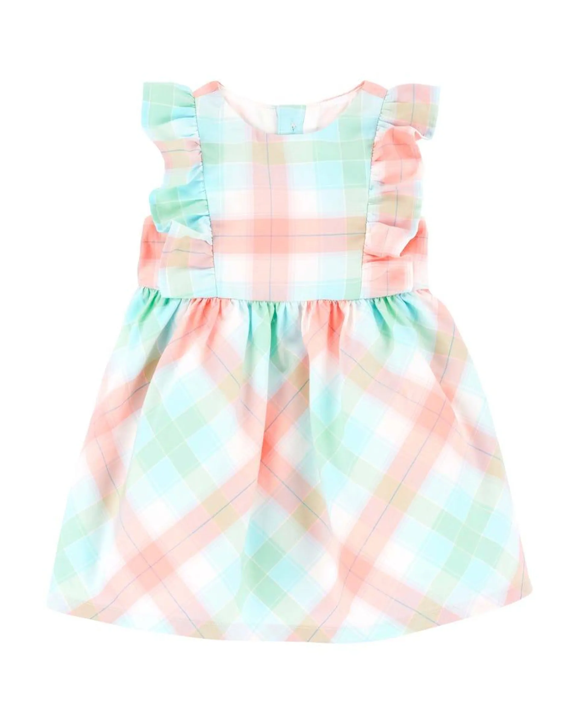 Sleeveless Chequered Dress