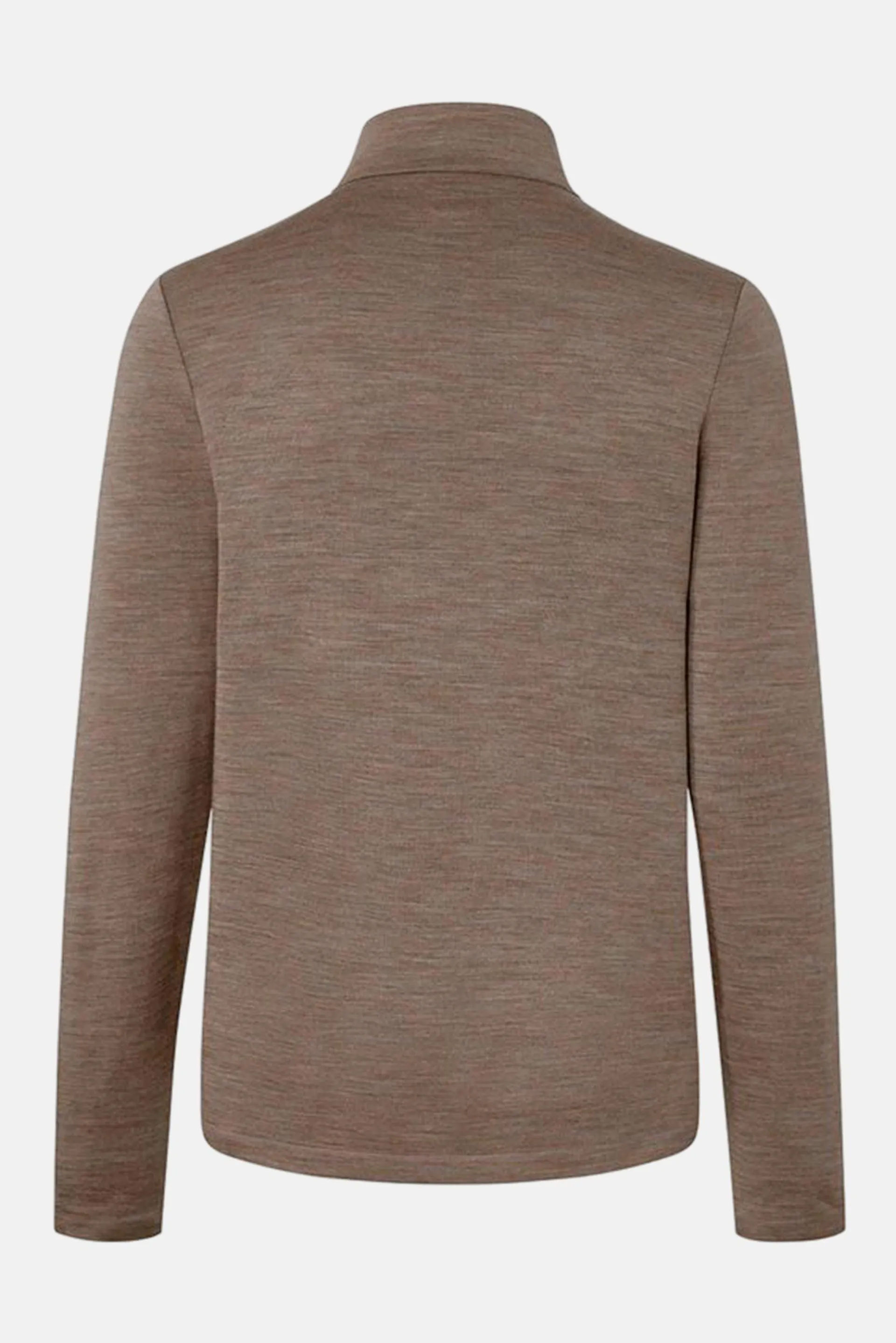 Men High Neck Long Sleeve Textured T-Shirt, Peach