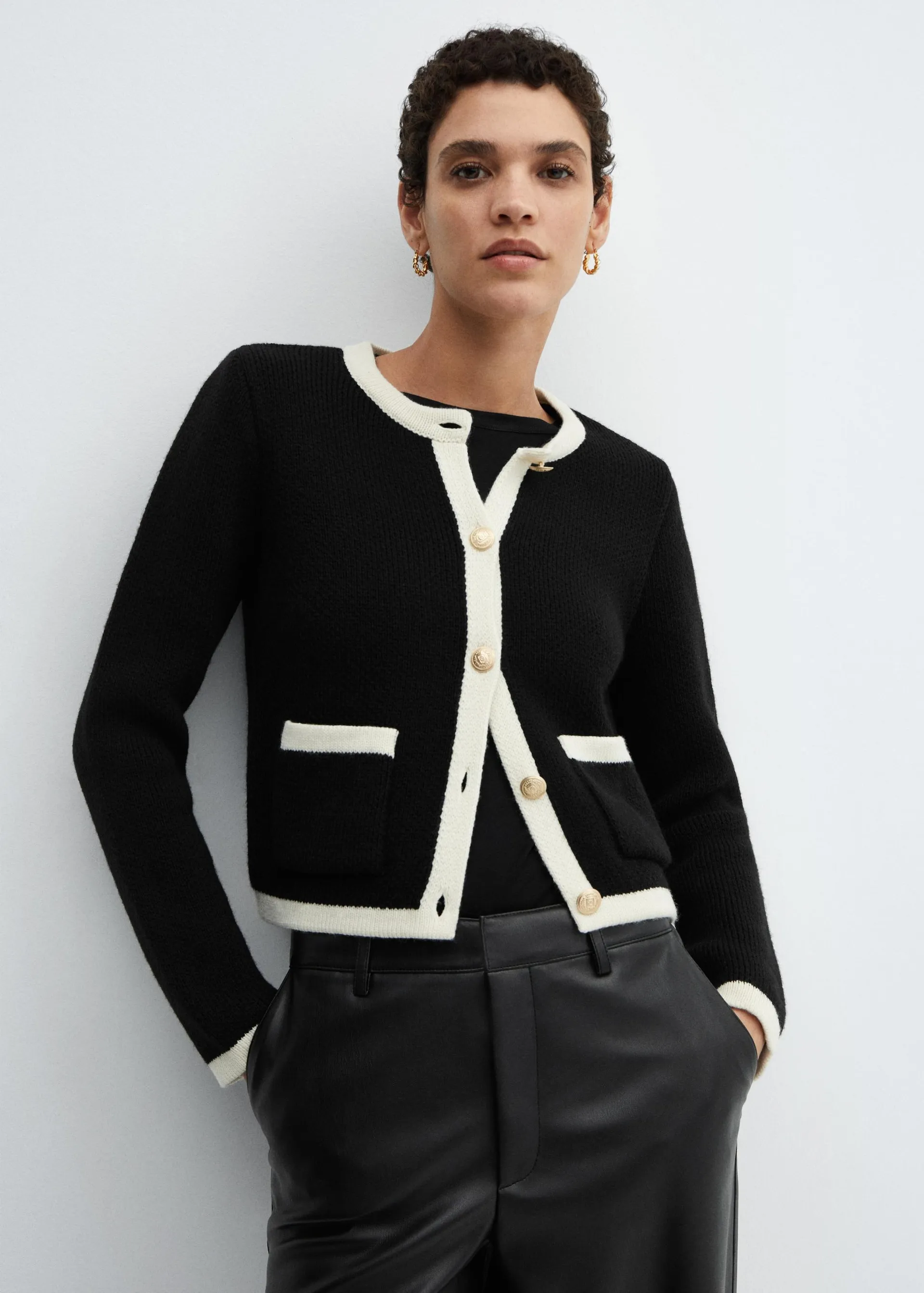 Chaqueta punto botones
