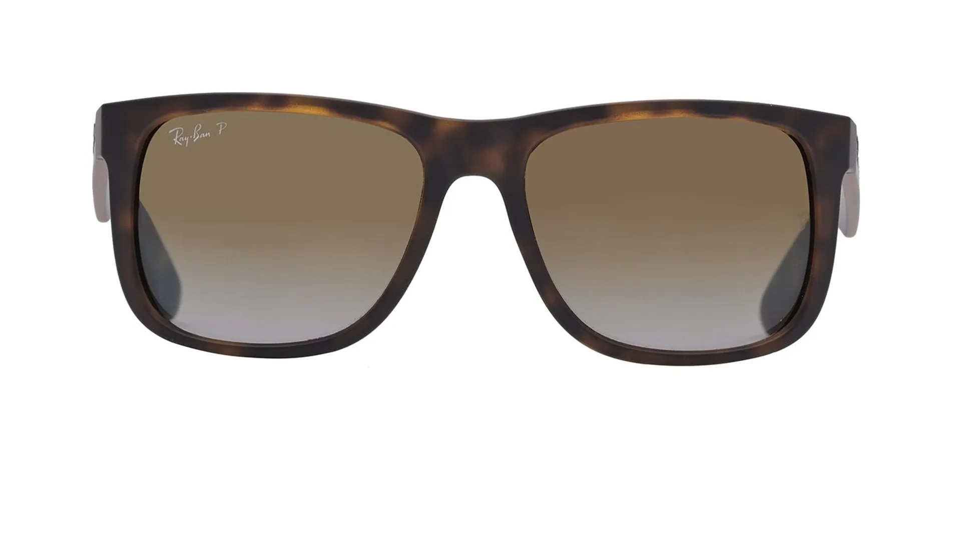 Men Rectangle Rubber Light Havana Sunglass