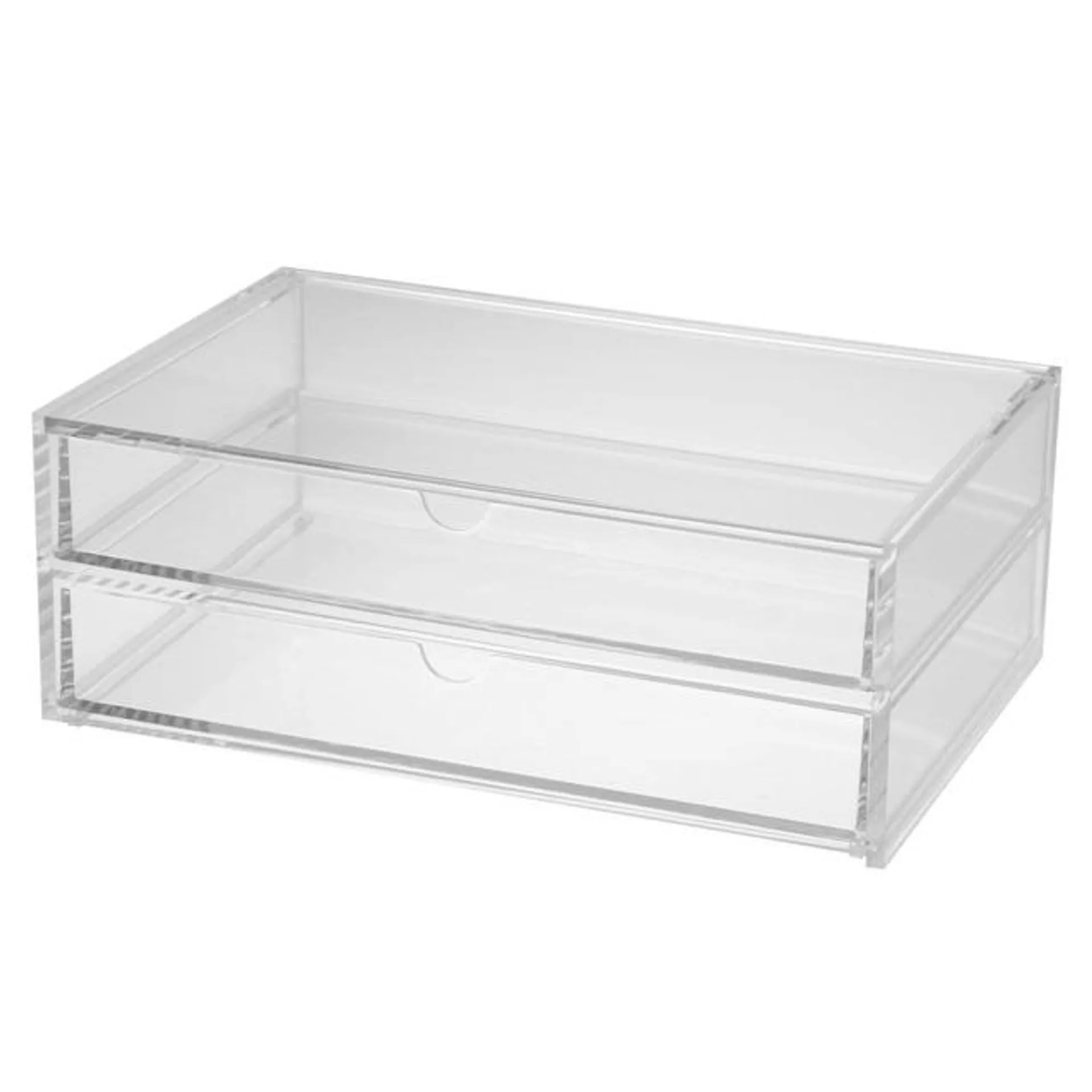 2 Rows Acrylic Case with Lid, W 25.5 x D 17 x H 9.5 cm, L