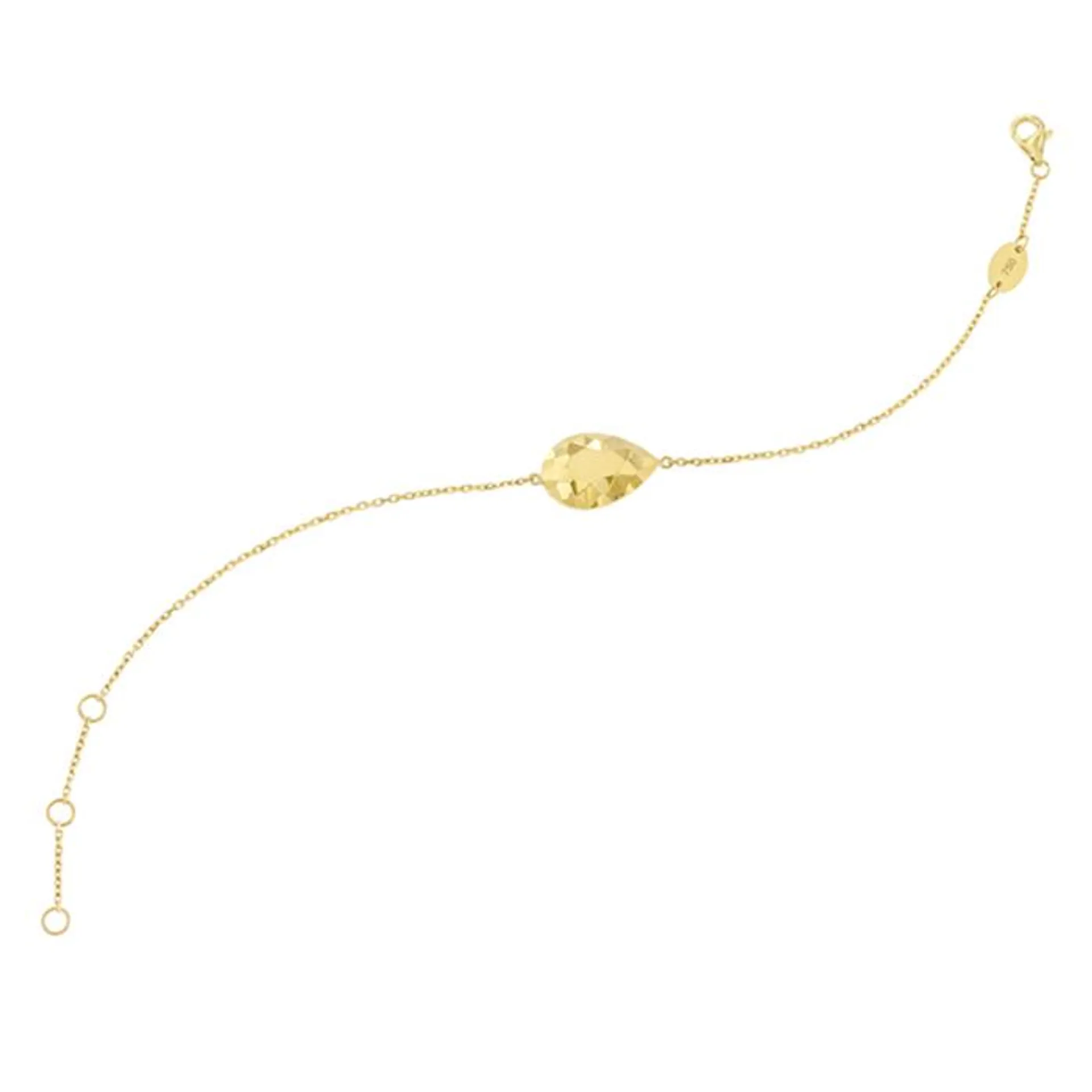 Moda Diamante 18k Yellow Gold Bracelet