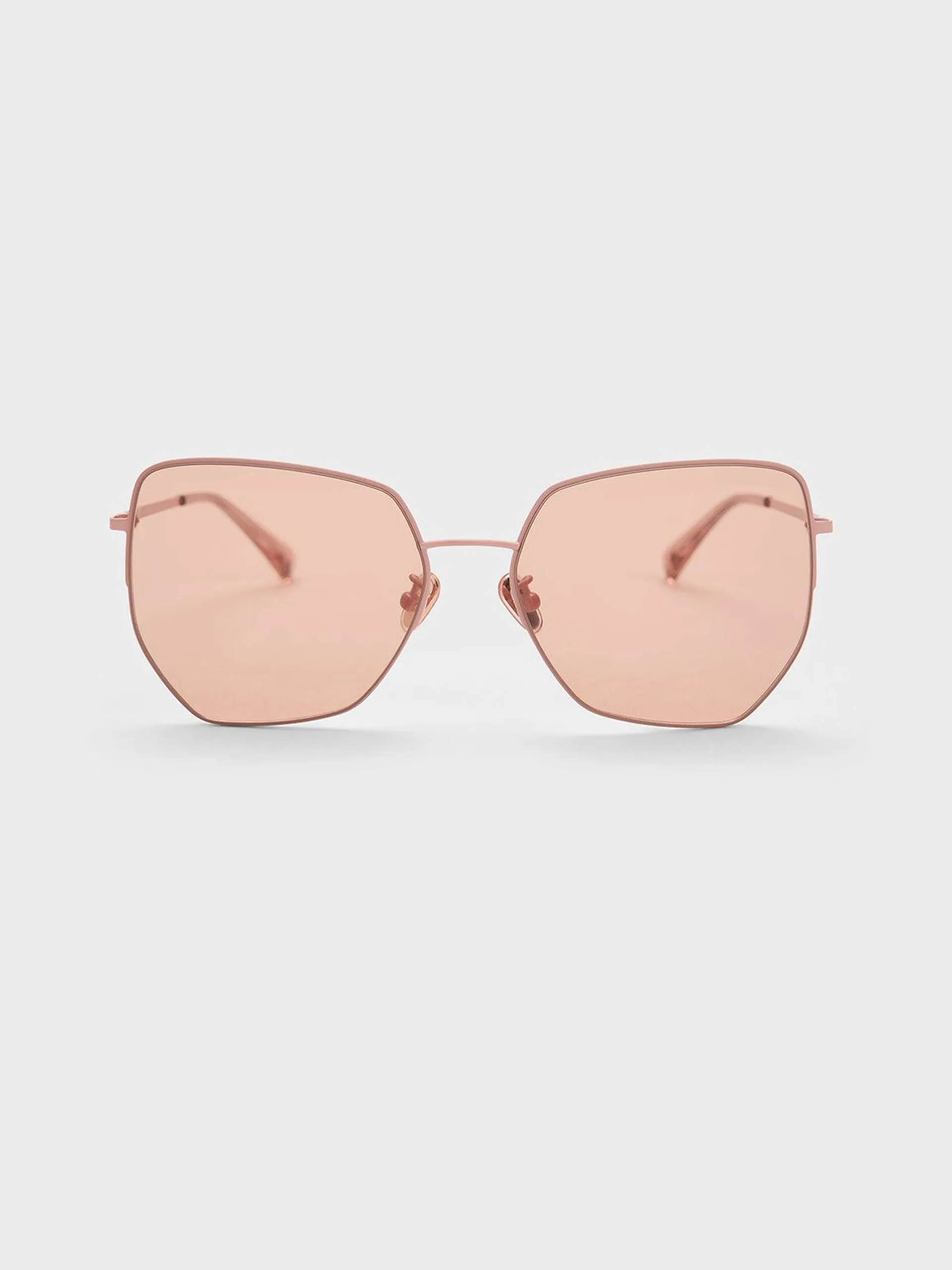 Recycled Acetate Butterfly Sunglasses - Pink