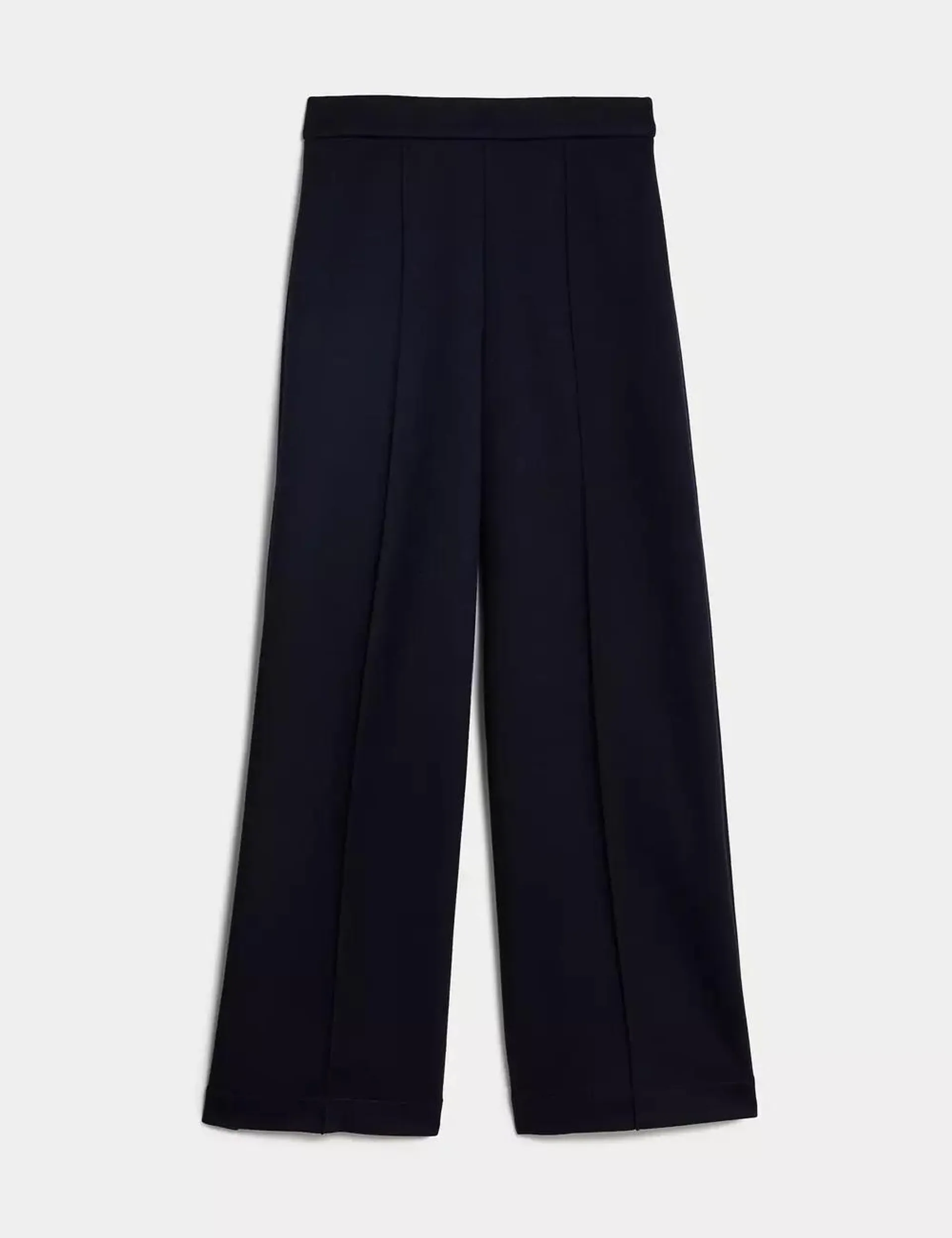 Jersey Elasticated Waist Wide Leg Trousers