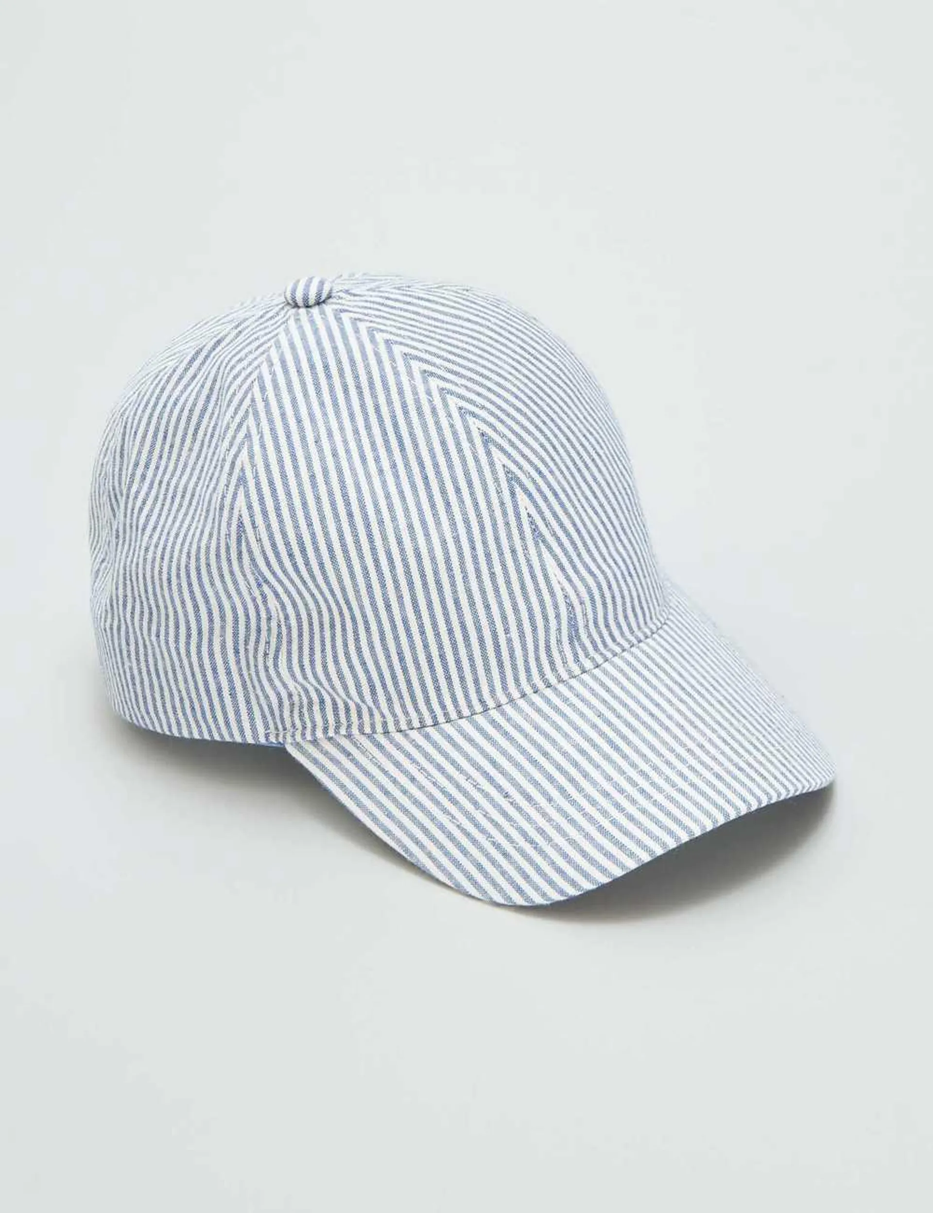 Striped canvas cap