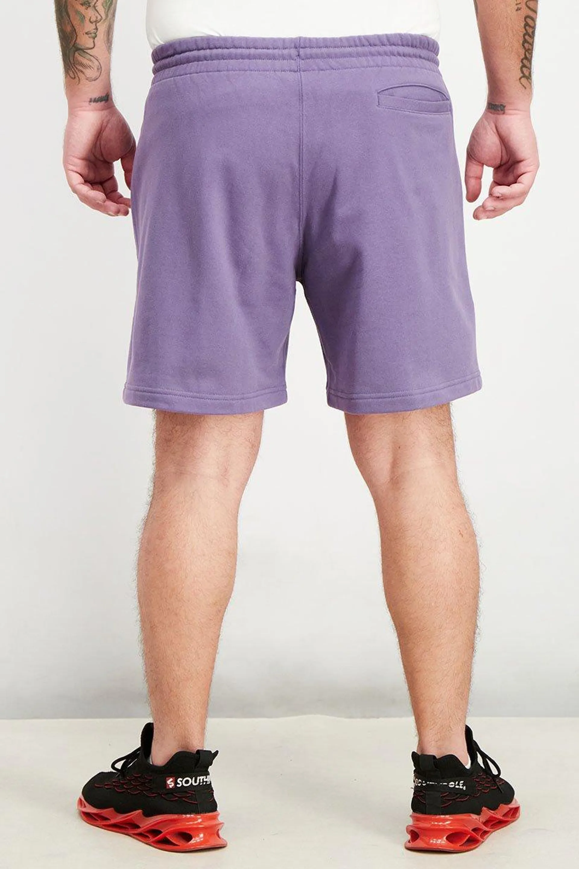 Men Sportswear Fit Drawstring Outdoor Short, Purple