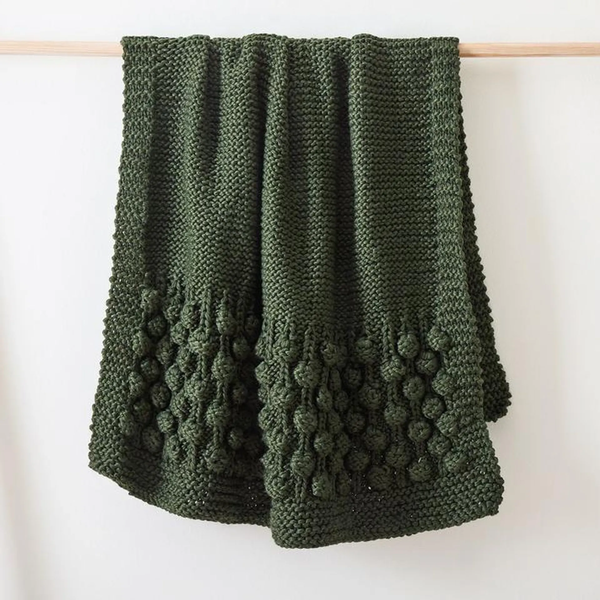 Chunky Bauble Knit Throw