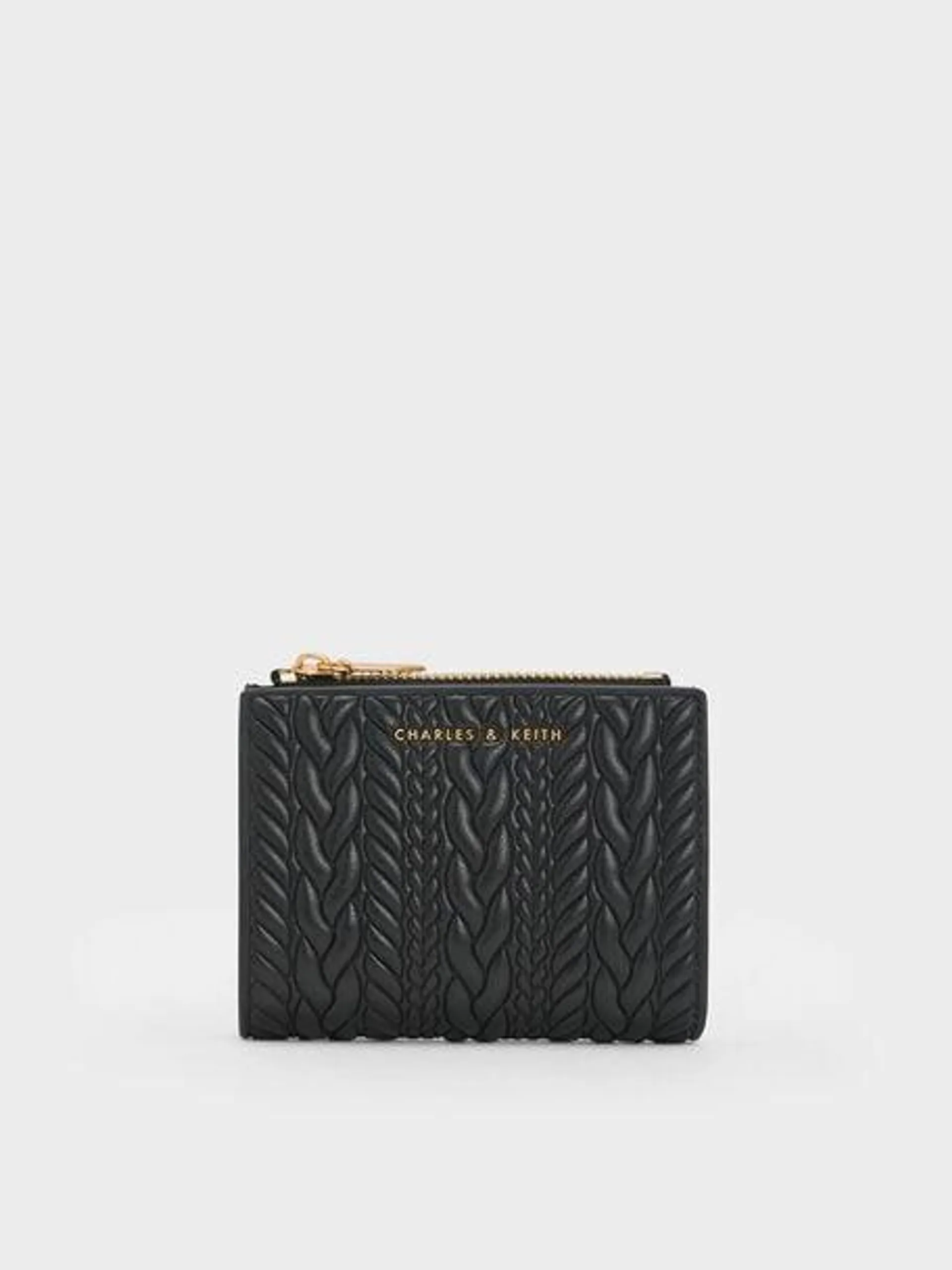 Apolline Textured Top-Zip Wallet