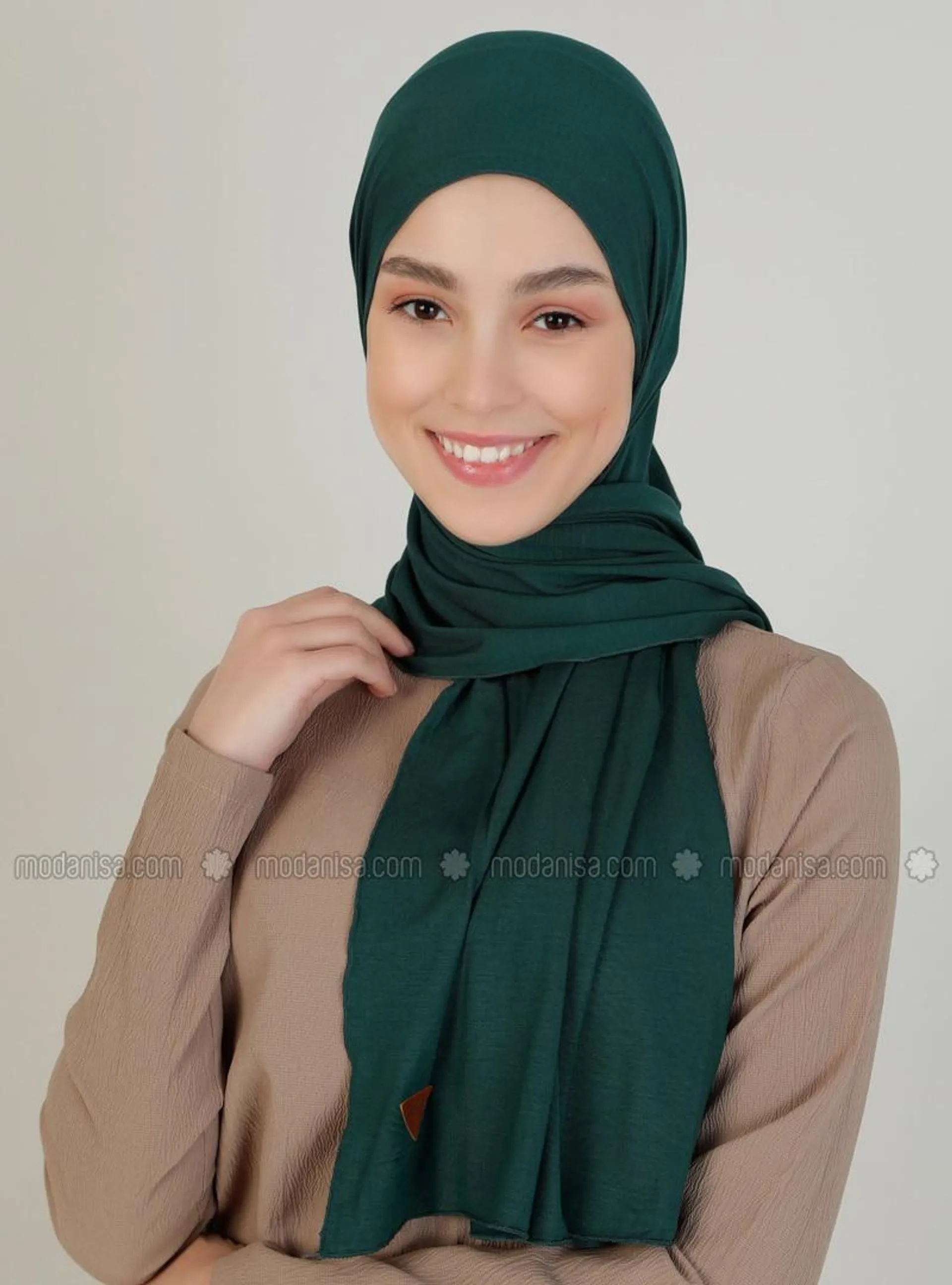 Combed Cotton Shawl Emerald
