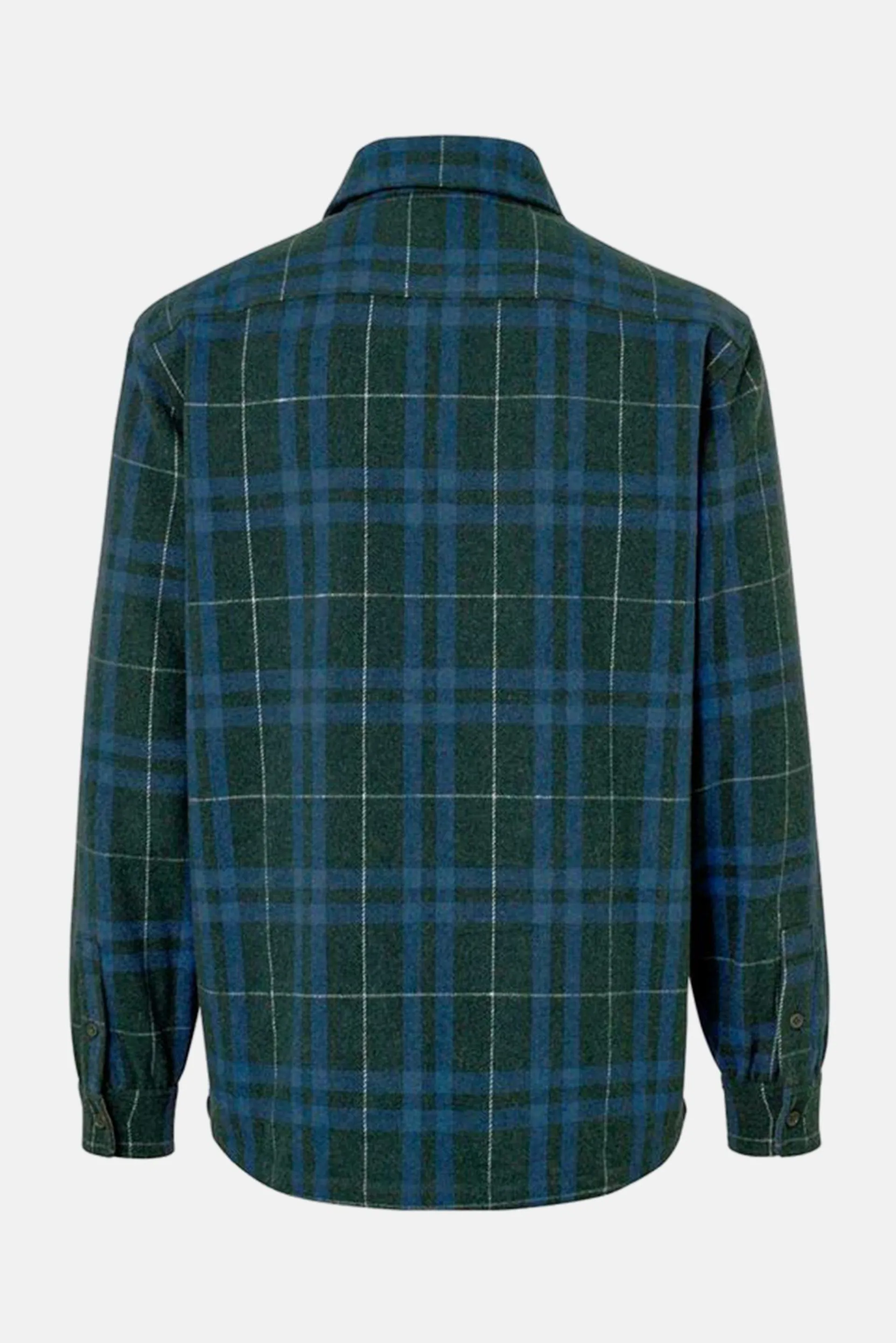 Men Regular Fit Flannel Long Sleeves Shirt Jacket, Sage/Blue