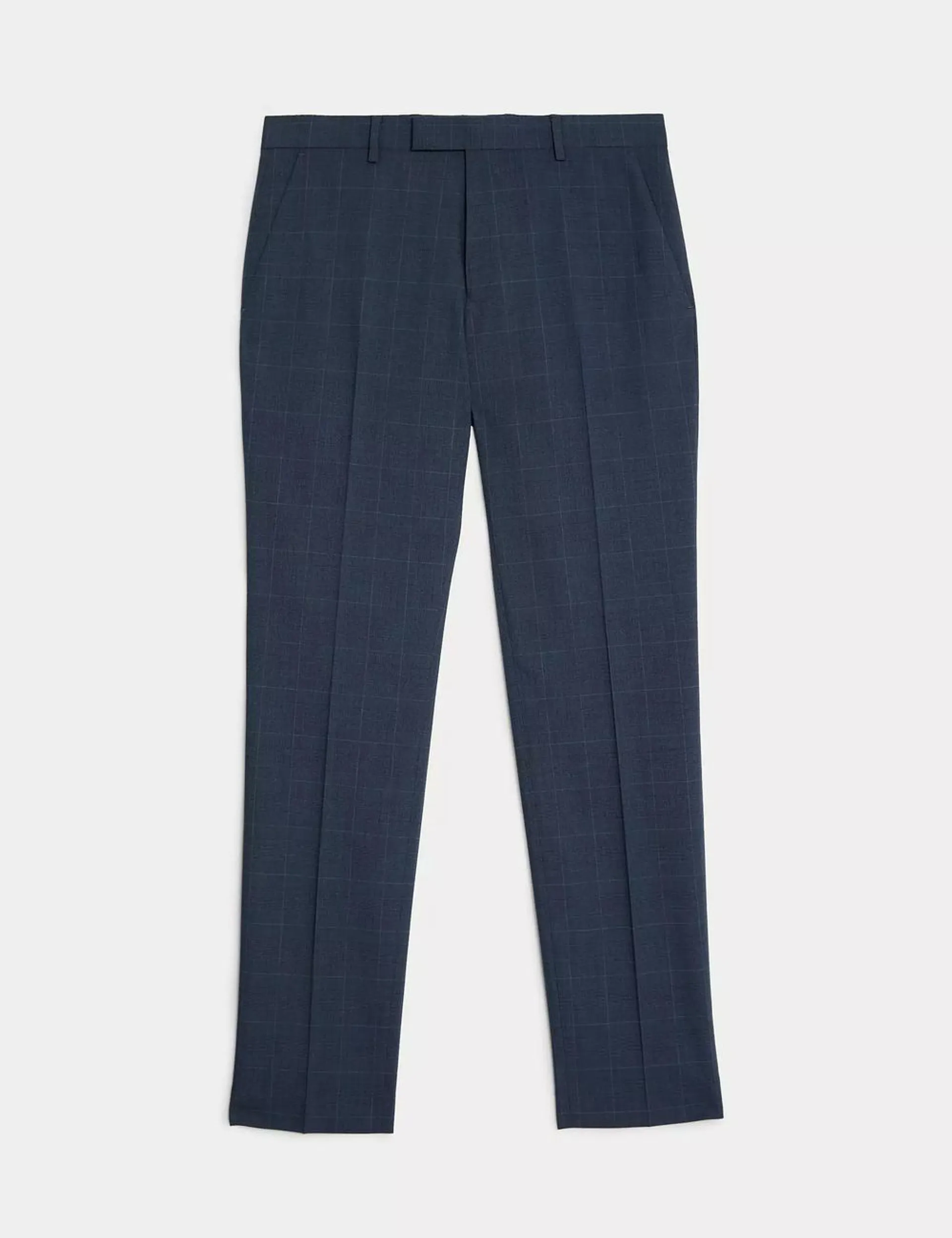 Slim Fit Prince of Wales Check Suit Trousers