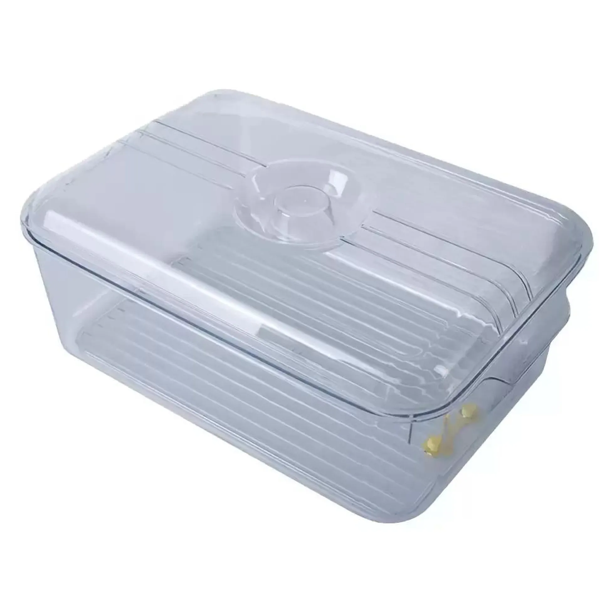 Multifunctional Storage Plastic Fridge Basket with Lid- 30X21cm