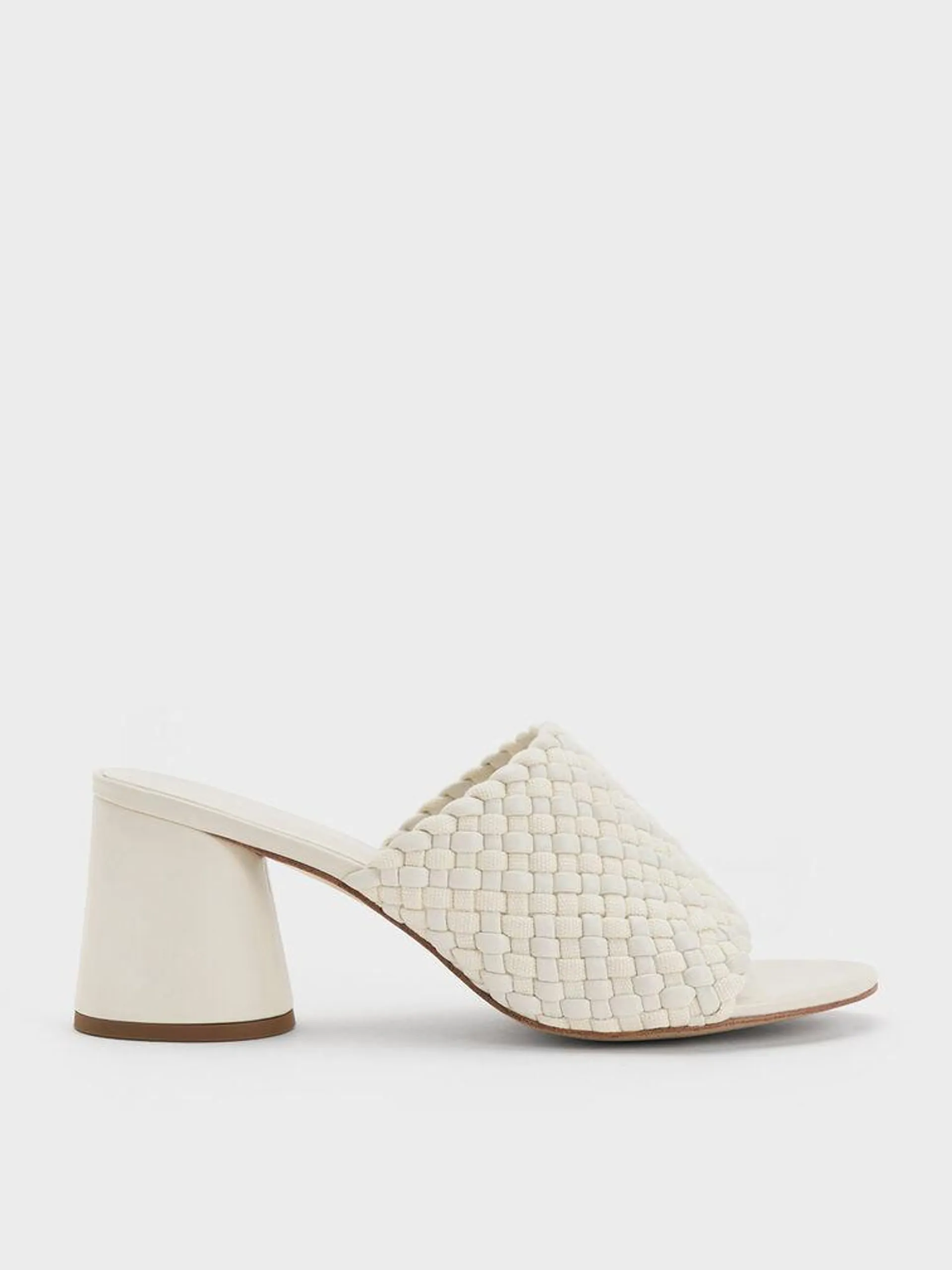 Interwoven Block Heel Mules