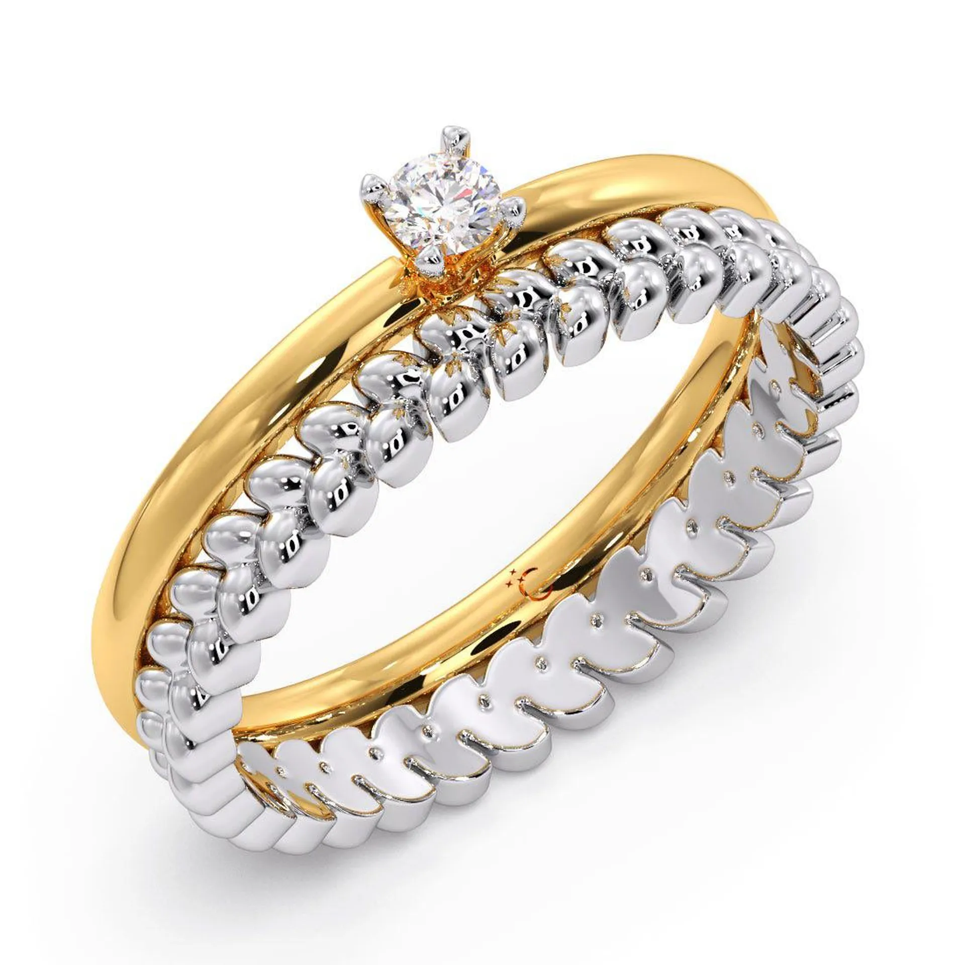 Hebe Diamond Stackable Ring