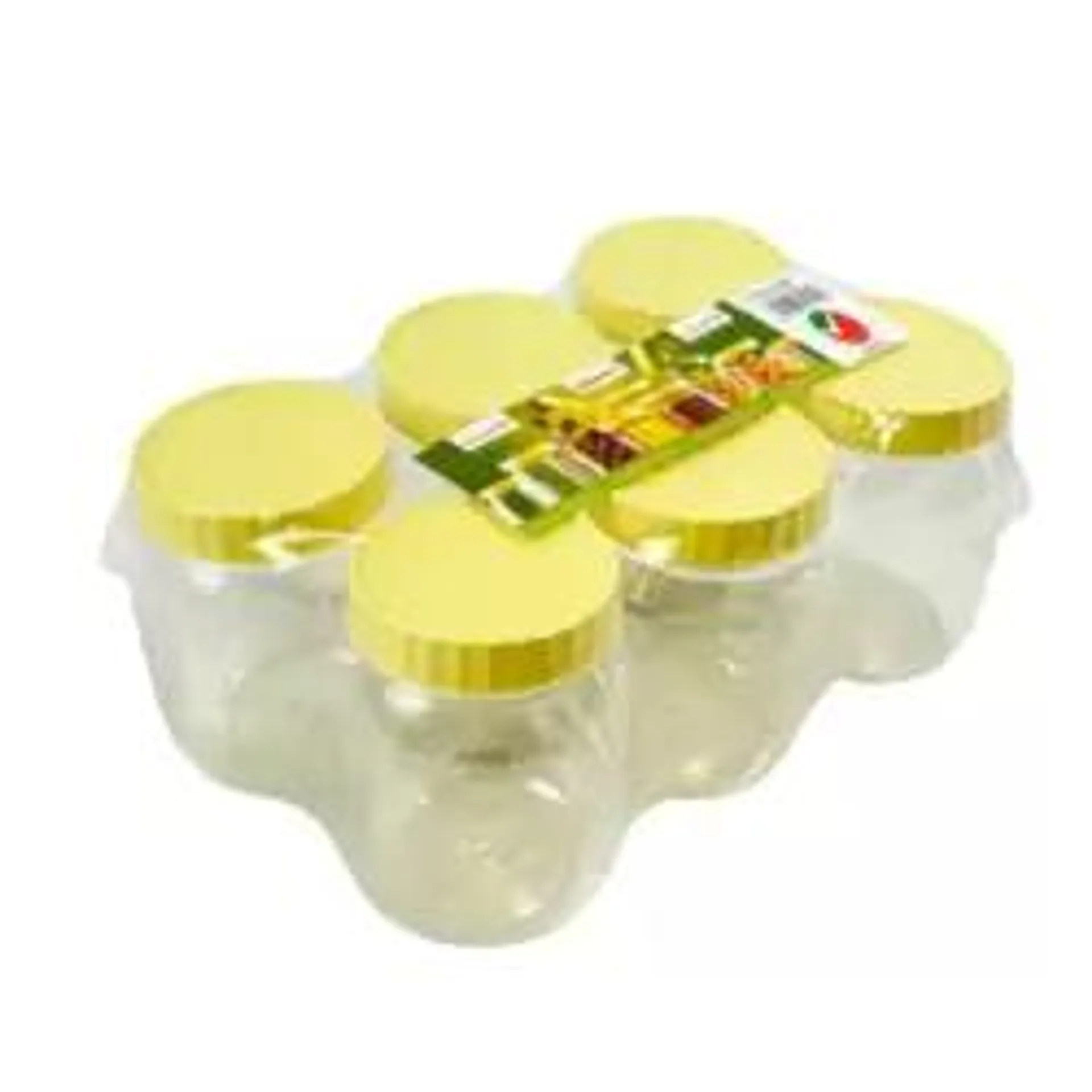 Sunpet Multipurpose Medium Size Top Yellow Plastic Medium Food Storage Container- 6X500ml