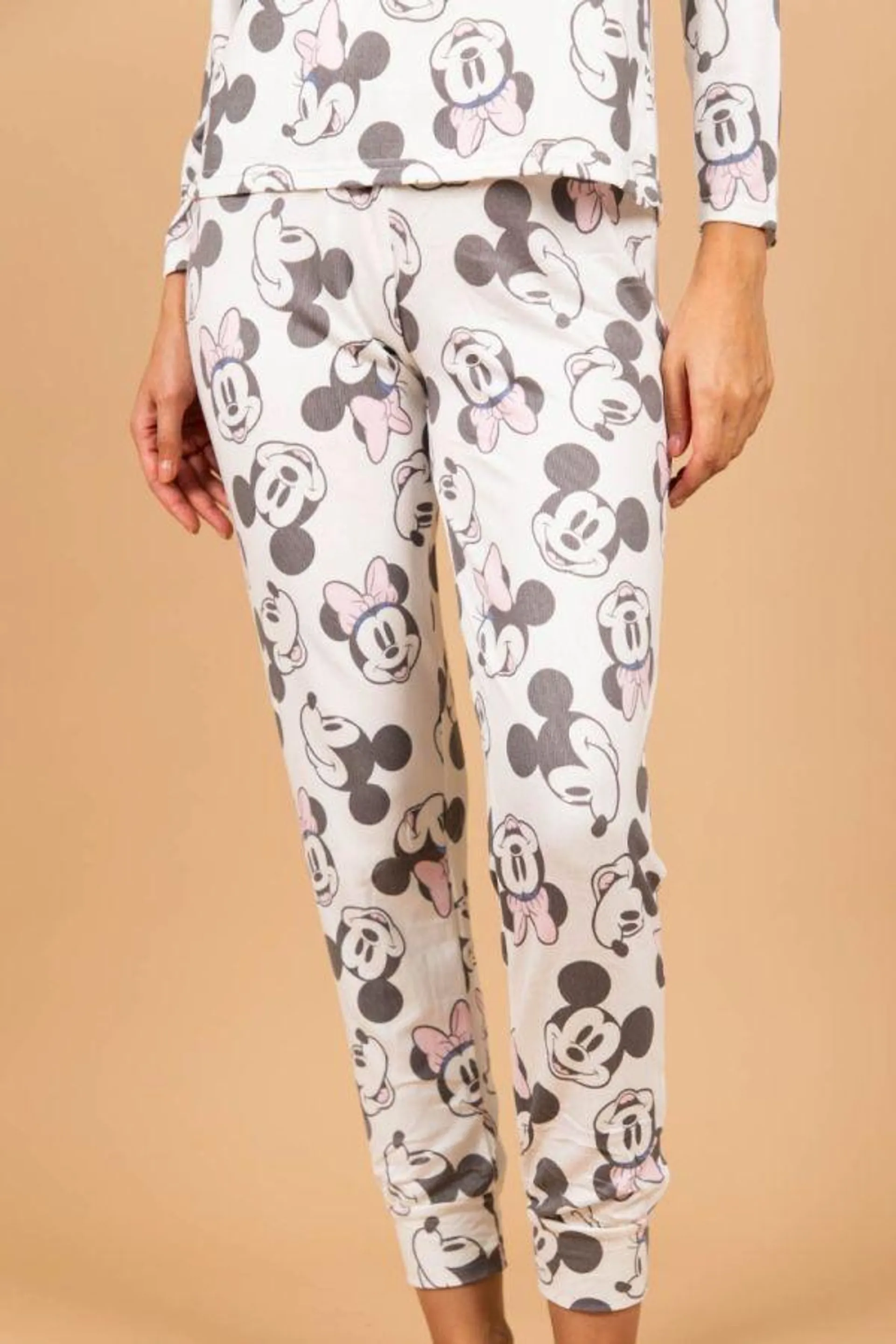 Ladies White Mickey Minnie Head Mix & Match Pant