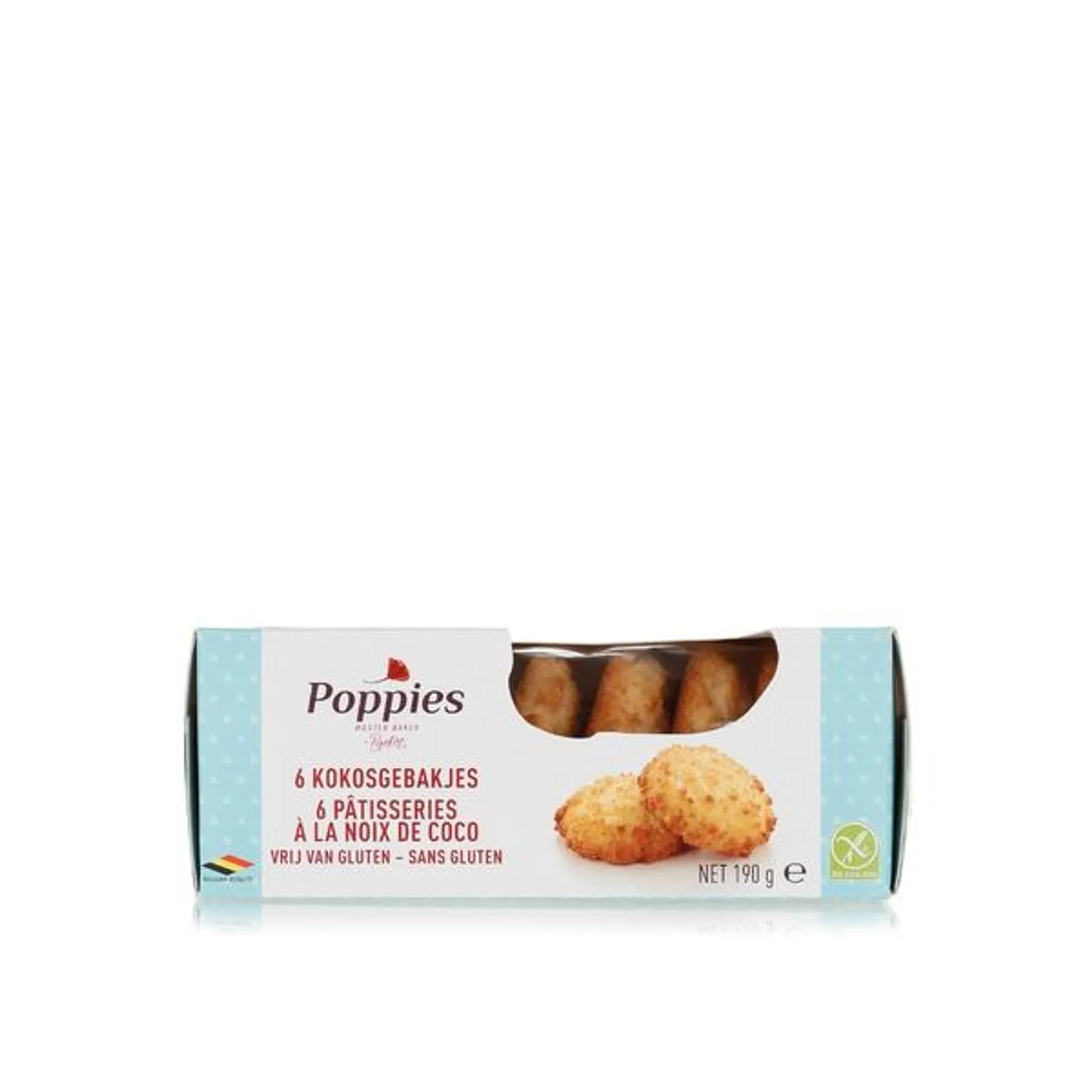 Poppies coconut macaroons x6 190g