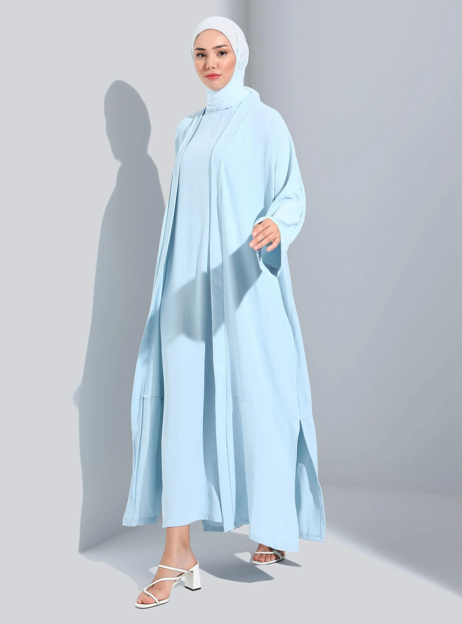 Light Blue - Unlined - Crew neck - Suit