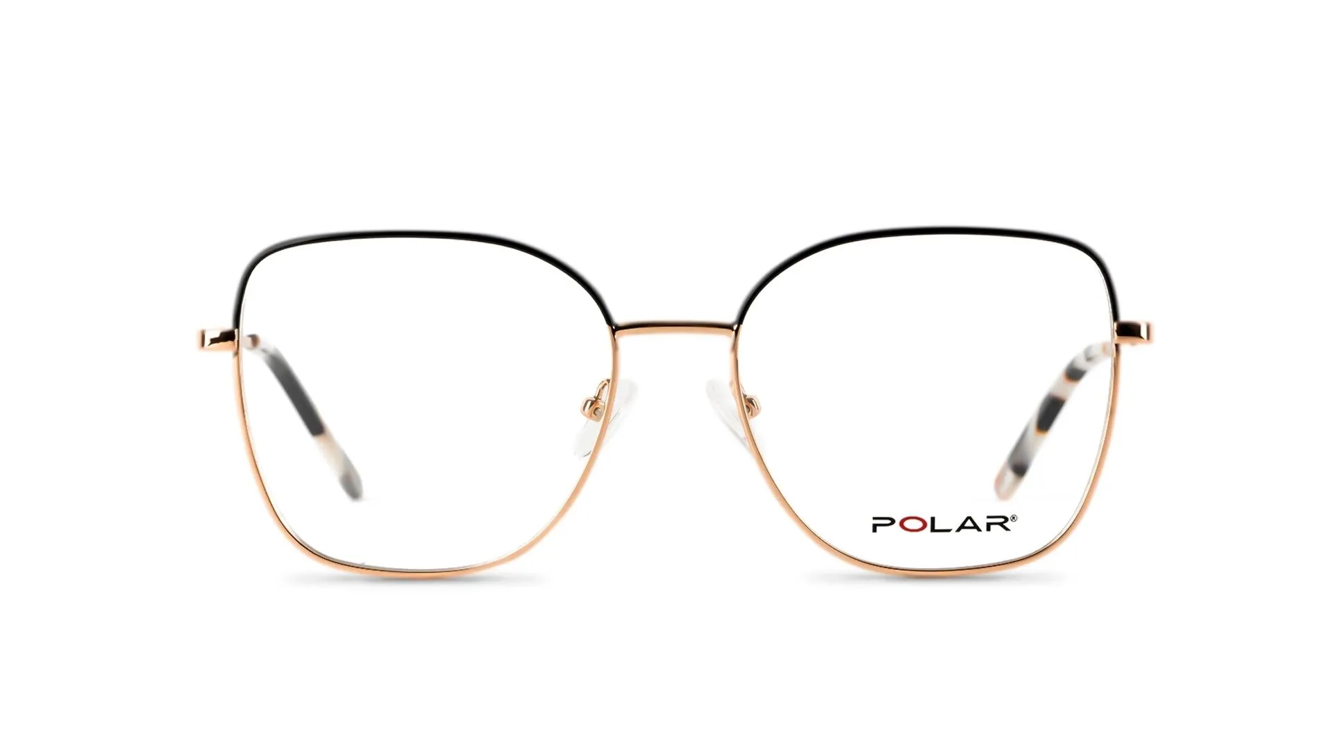 Women Butterfly Shiny Rose Gold Black Eyeglass