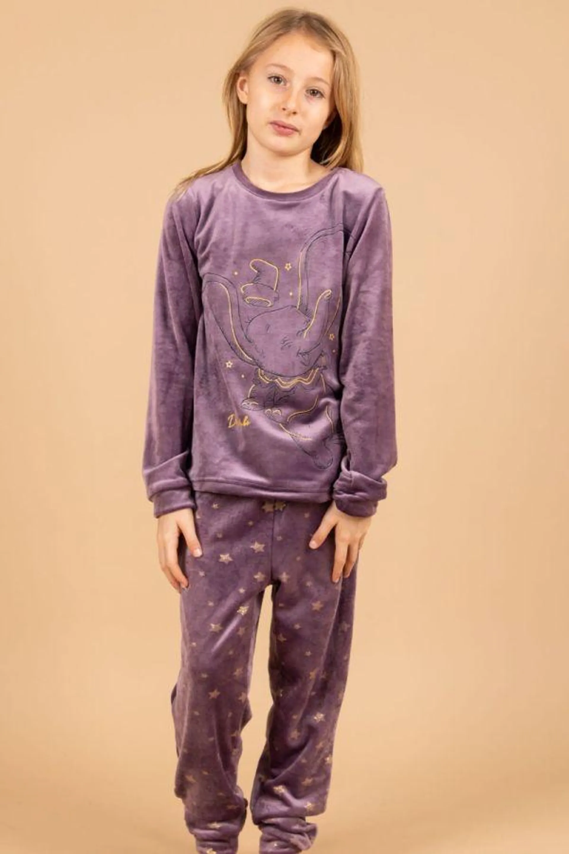 Girls Purple Dumbo PJ