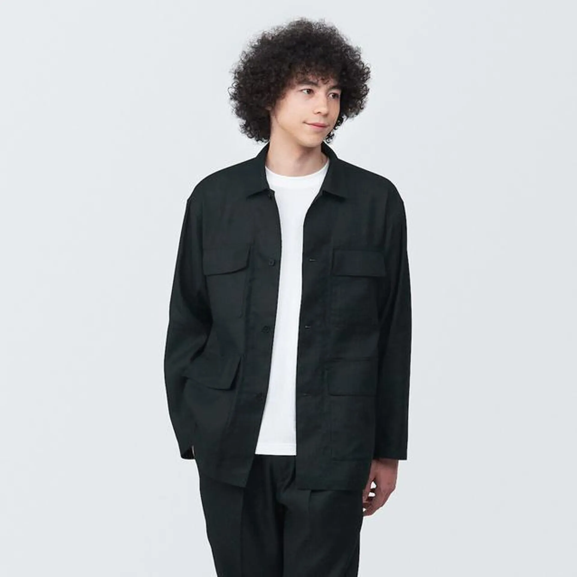 Hemp Blend Shirt Jacket
