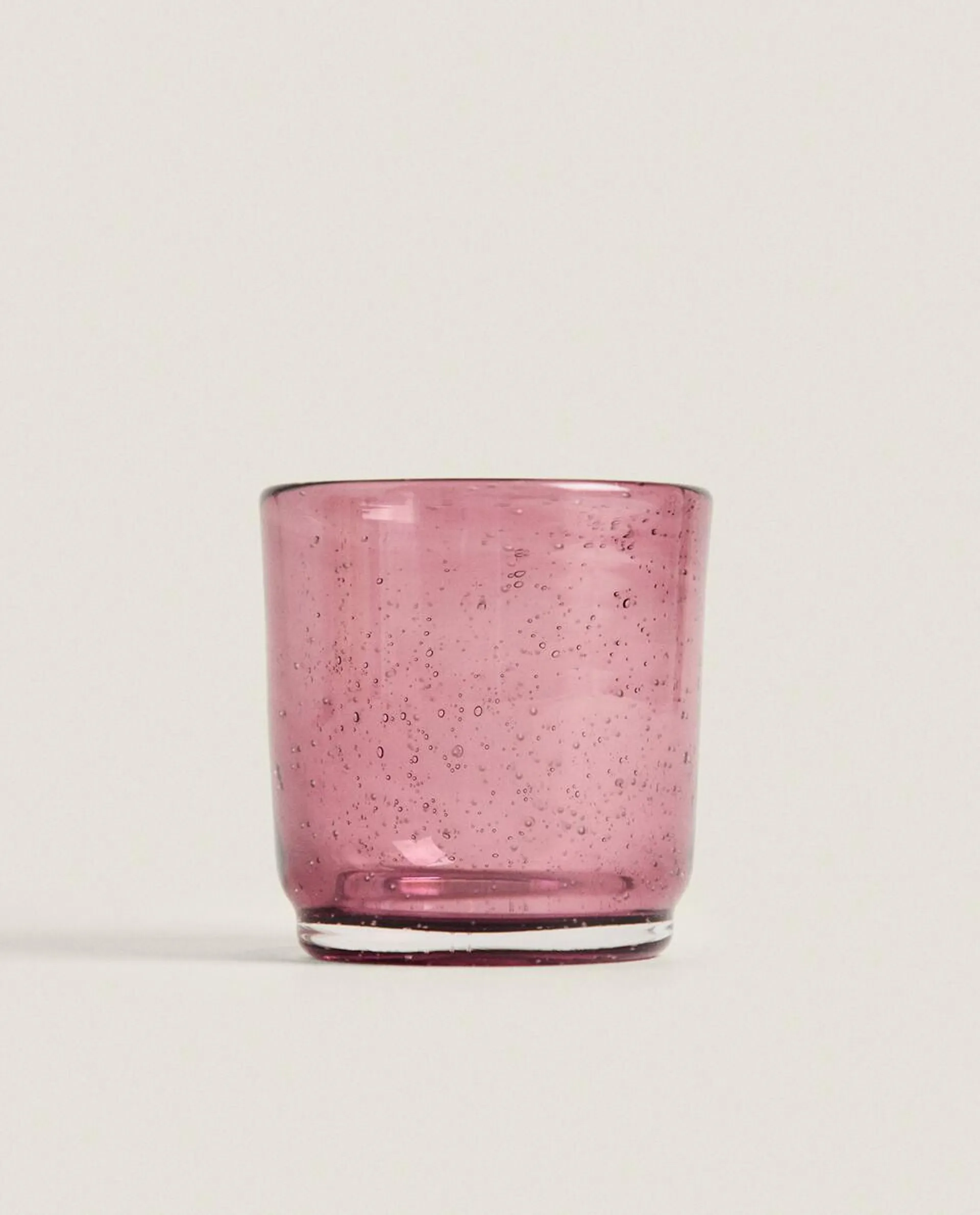 BUBBLE-EFFECT GLASS TUMBLER