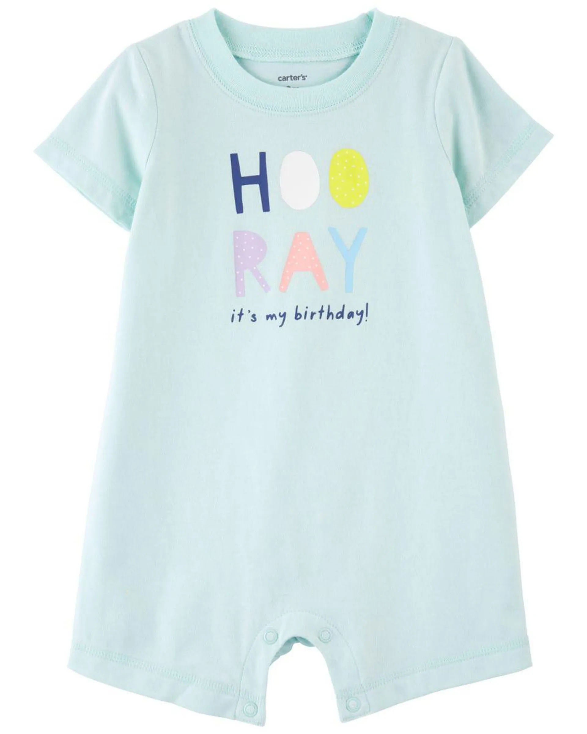 Carter's Baby Girl 1-Piece Mint Birthday Romper
