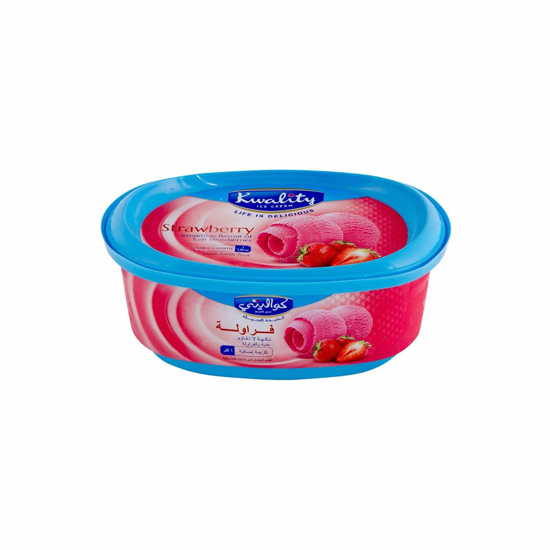 Kwality Strawberry Ice Cream 1 L