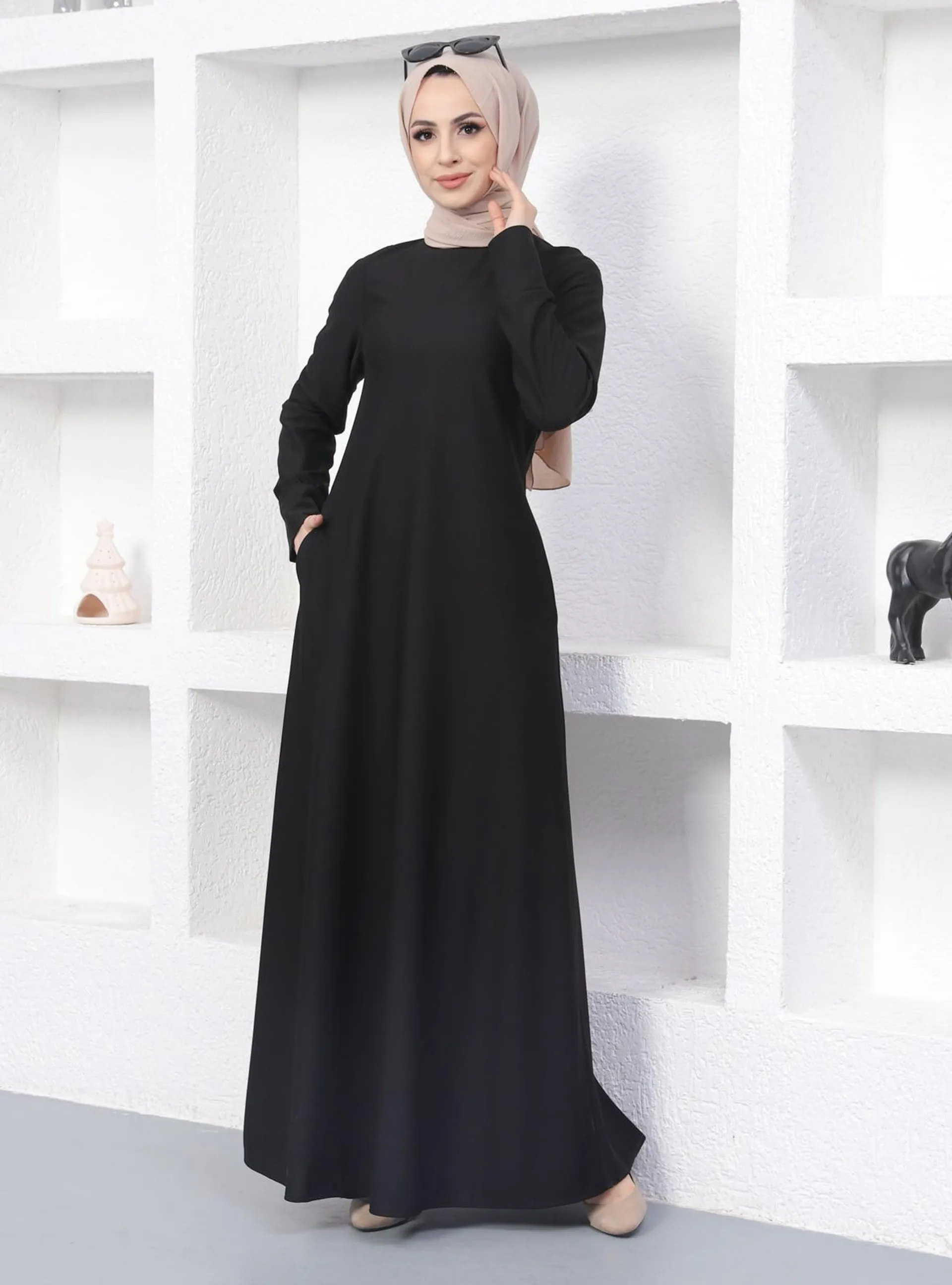 Pocket Detailed Dress Black