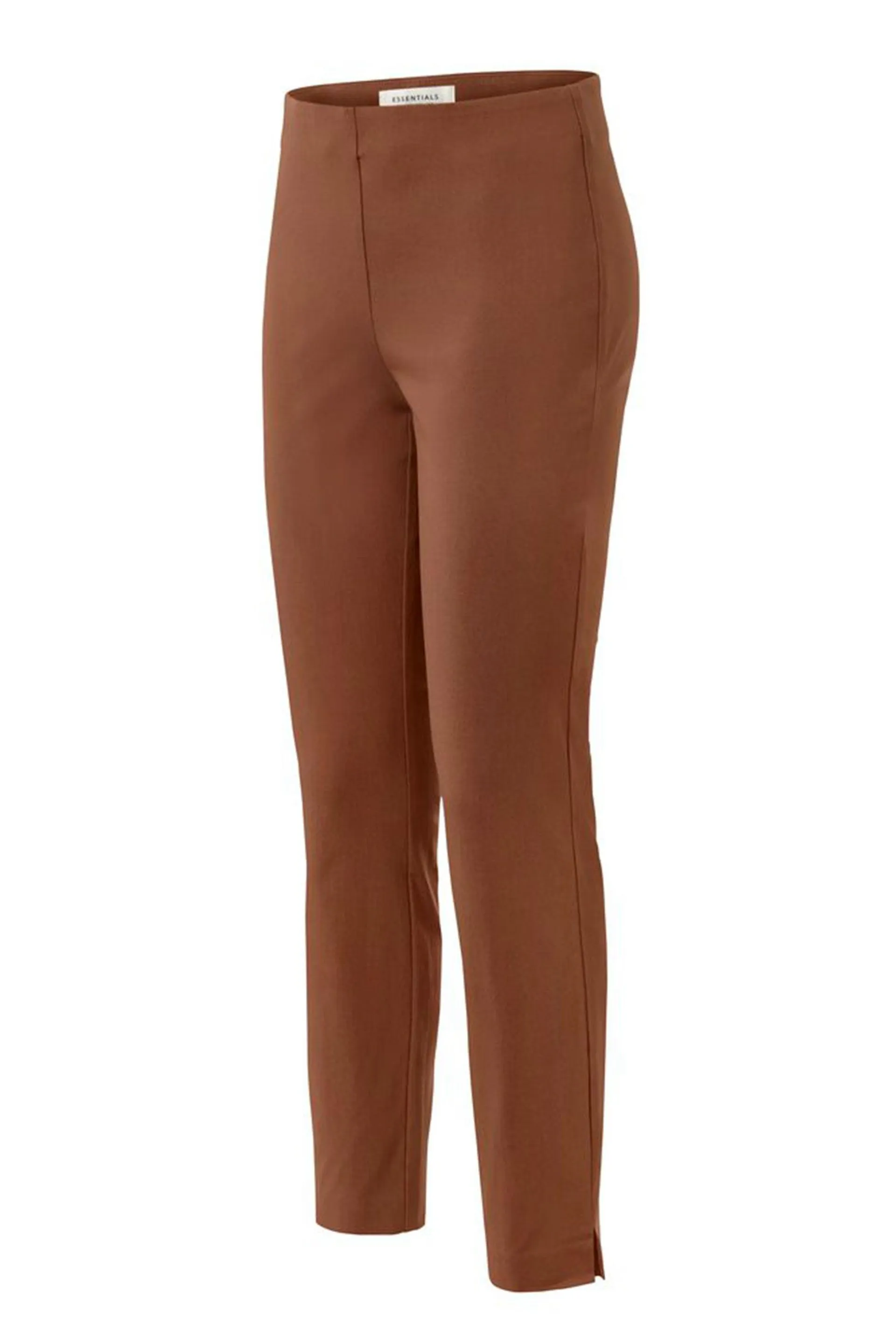 Women Stretch Fit Plain Dress Pants, Brown